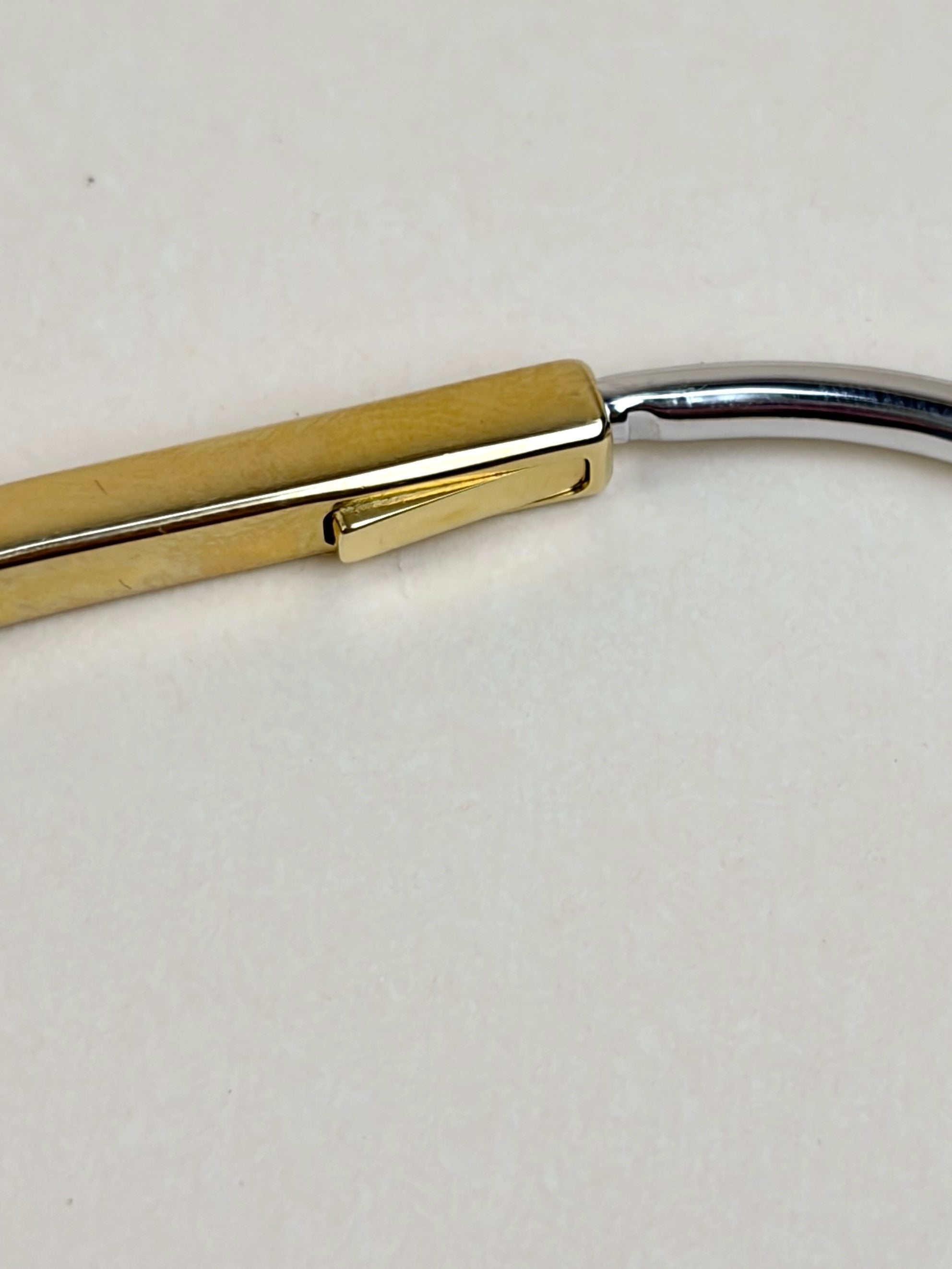 Tiffany & Co 18Klock narrow bangle yellow and white gold bracelet