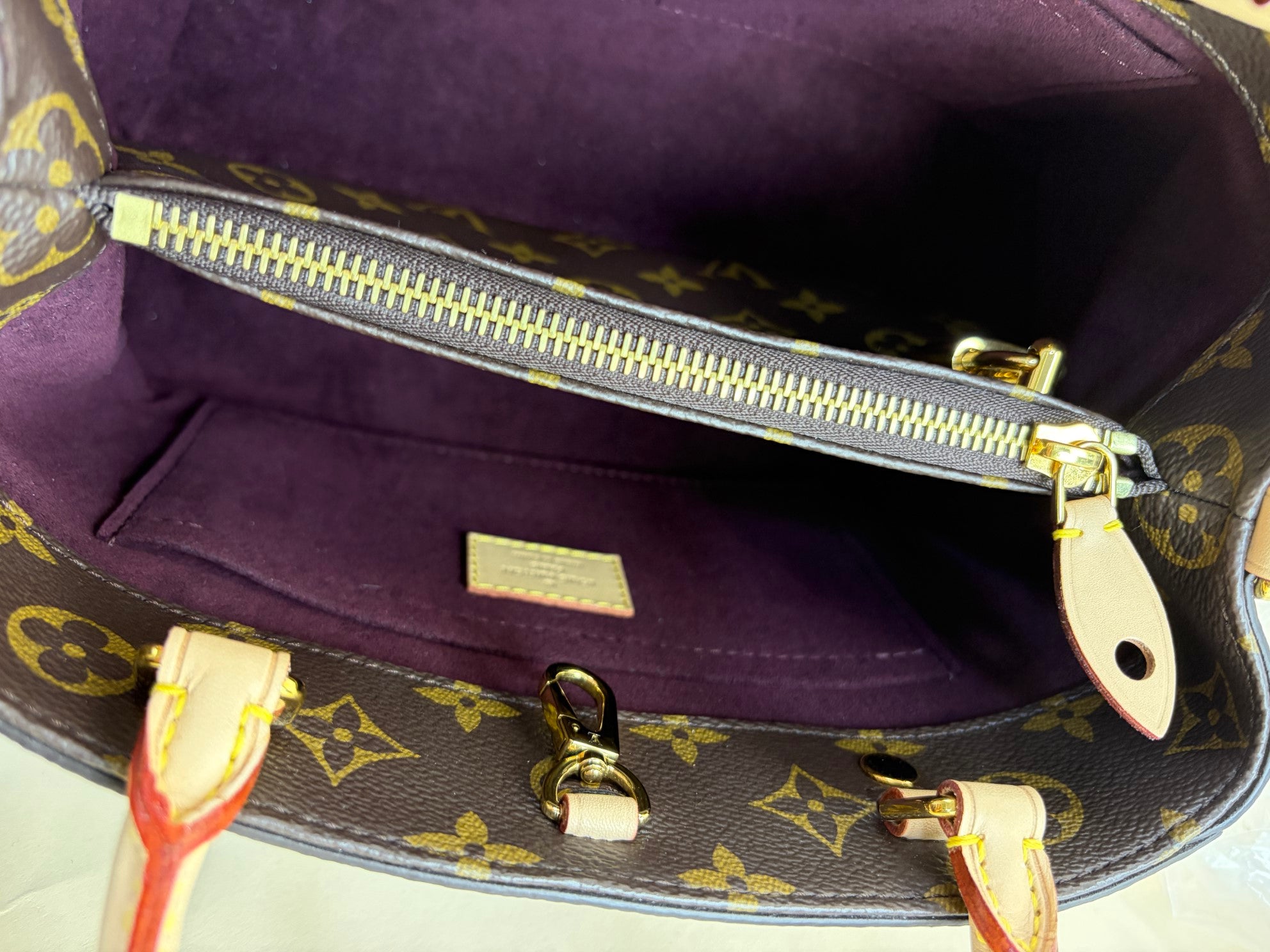 Louis Vuitton Monogram Montaigne BB Tote Bag with Strap