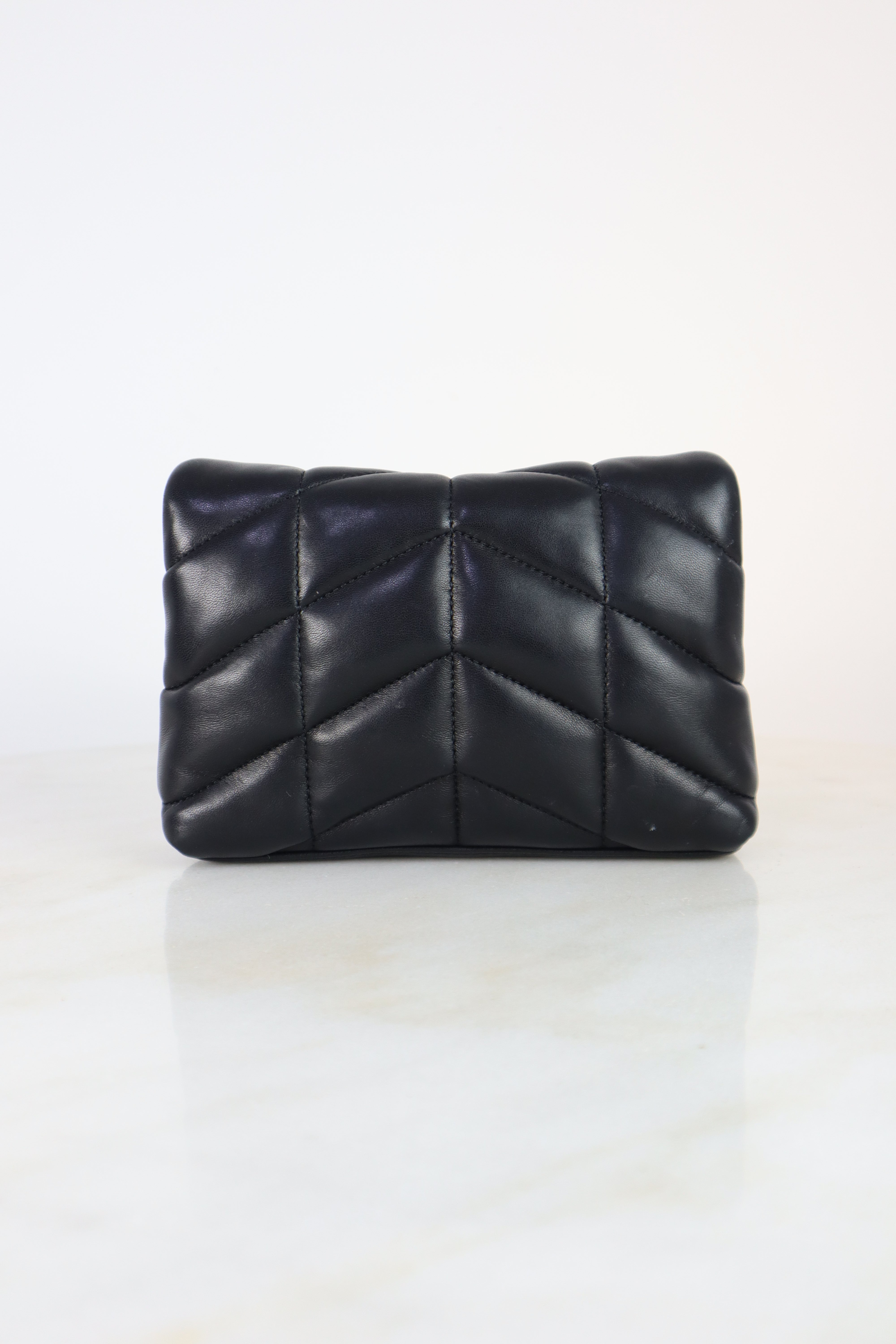 YSL Black Buffer Clutch