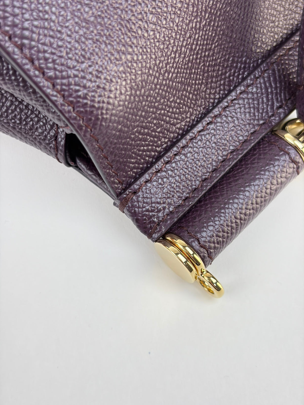 Dolce & Gabbana Burgundy dauphine calfskin Sicily mini handbag