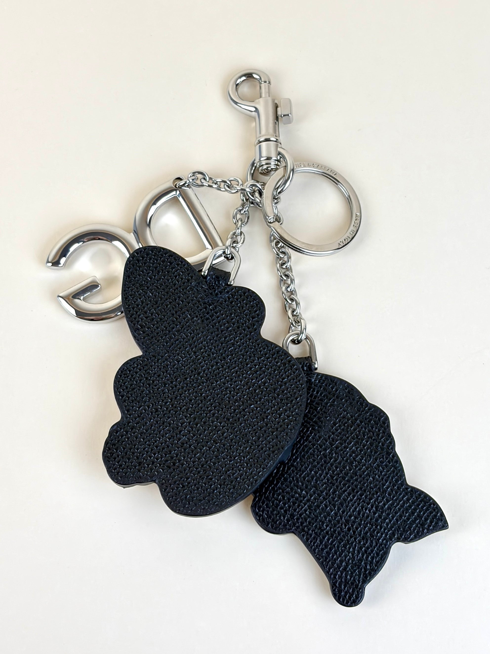 dolce Gabbana keychain leather Dominico Stefano and DG logo