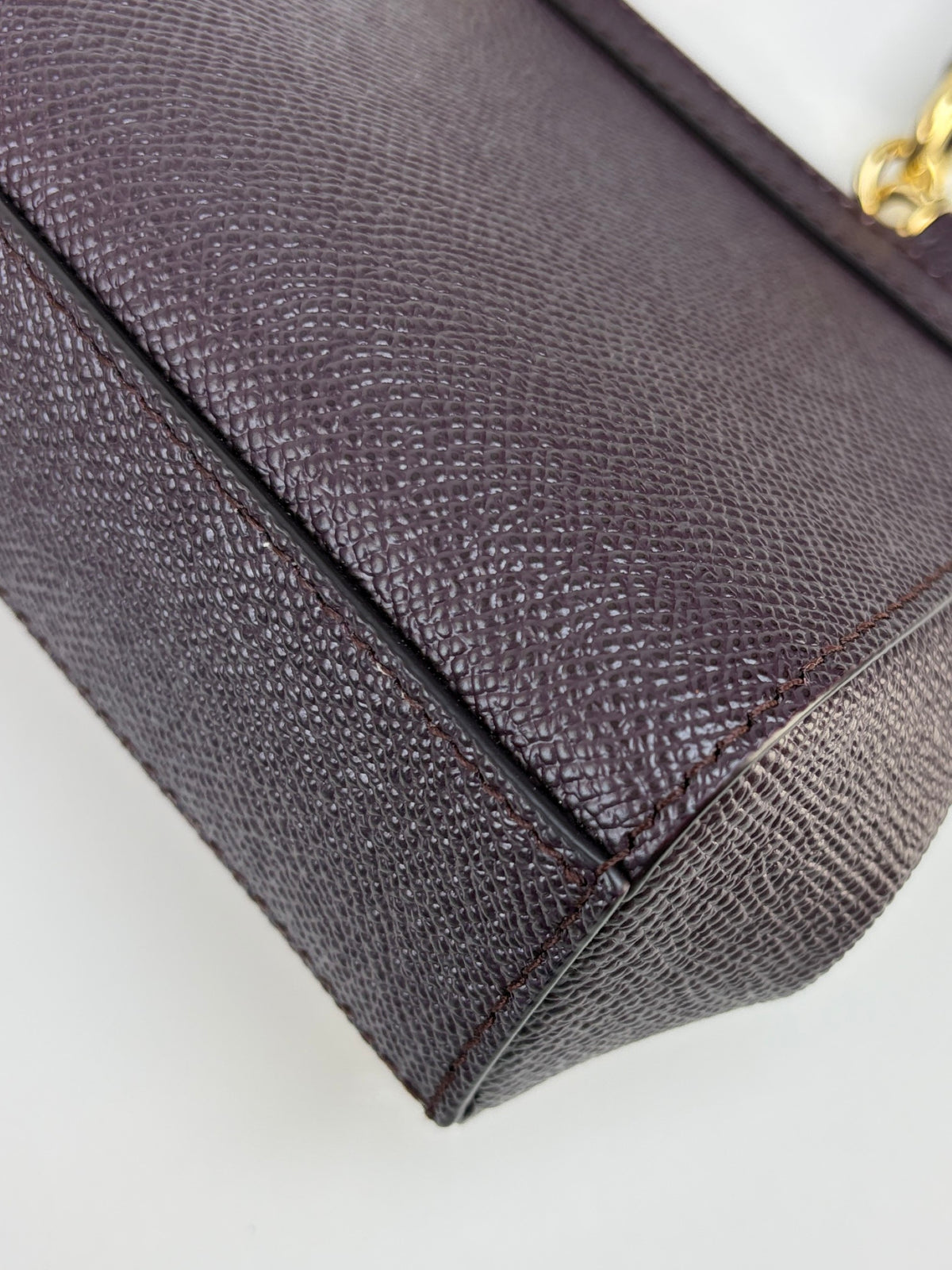 Dolce & Gabbana Burgundy dauphine calfskin Sicily mini handbag