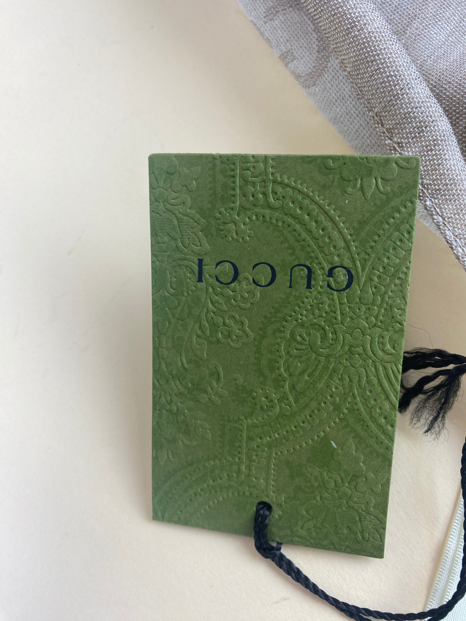 Gucci Sand GG Monogram Silk Scarf