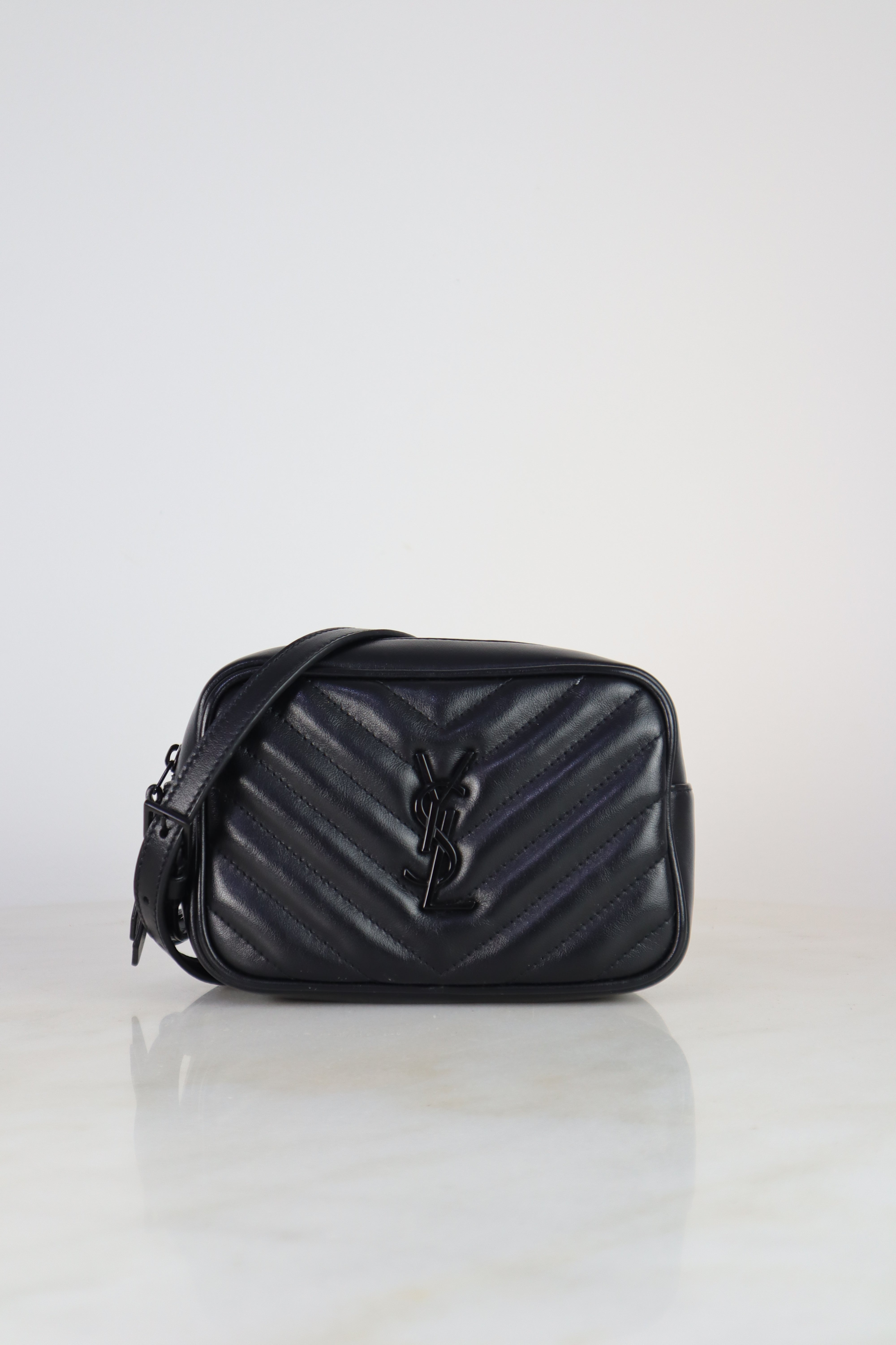 YSL Black Lou Quilted Belt Bag-Belt Bag-YSL-The Closet Egypt