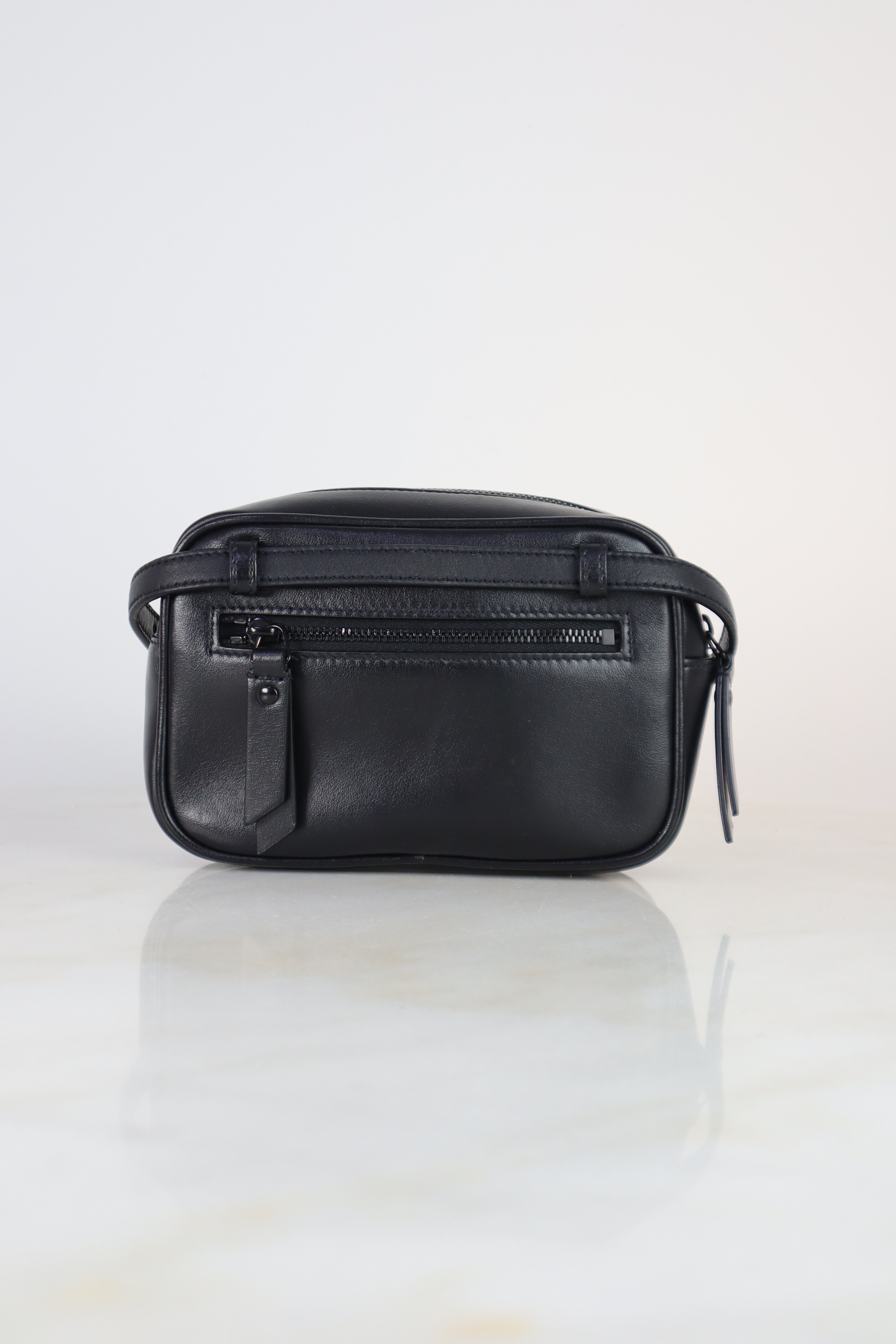 YSL Black Lou Quilted Belt Bag