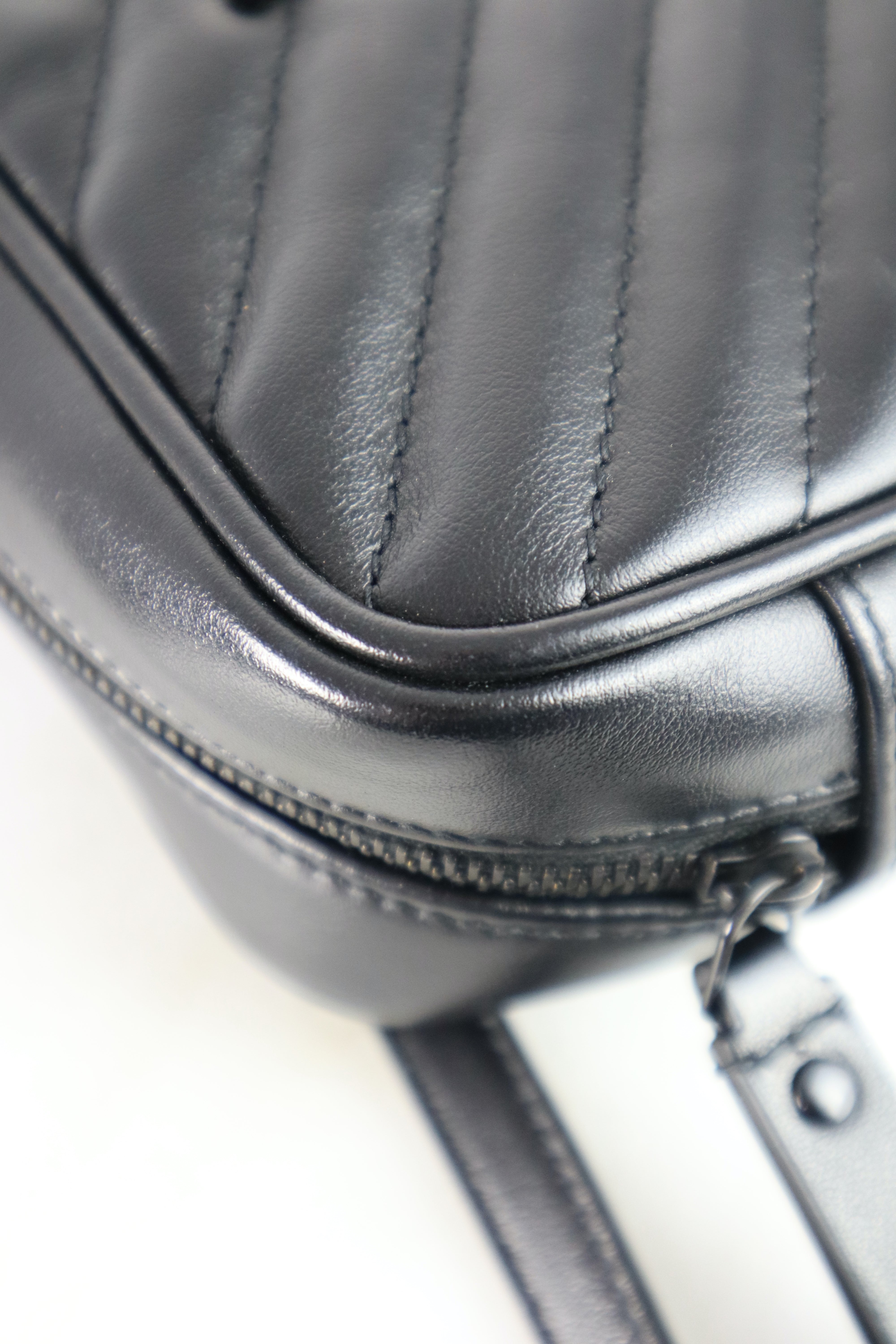 YSL Black Lou Quilted Belt Bag-Belt Bag-YSL-The Closet Egypt