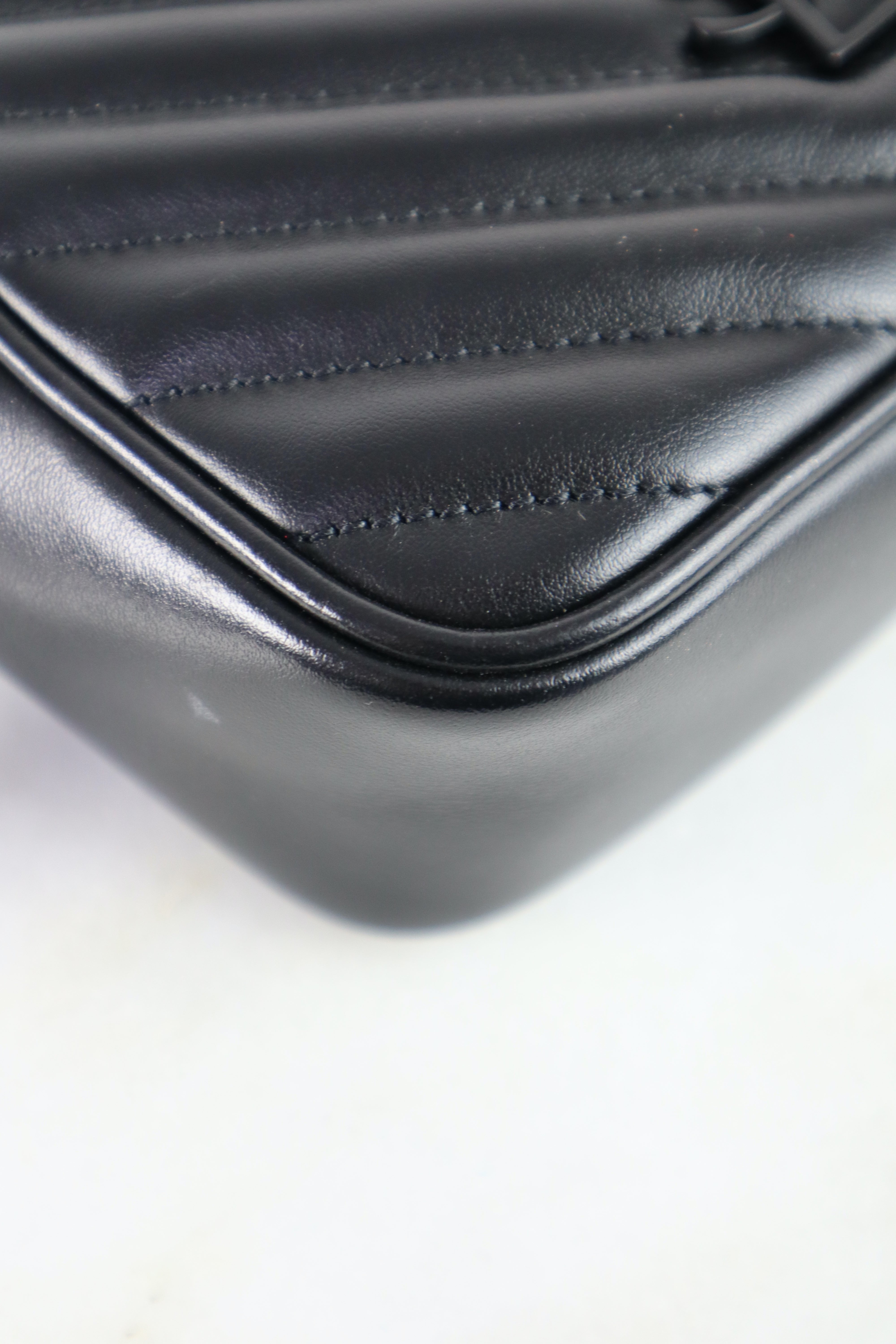 YSL Black Lou Quilted Belt Bag