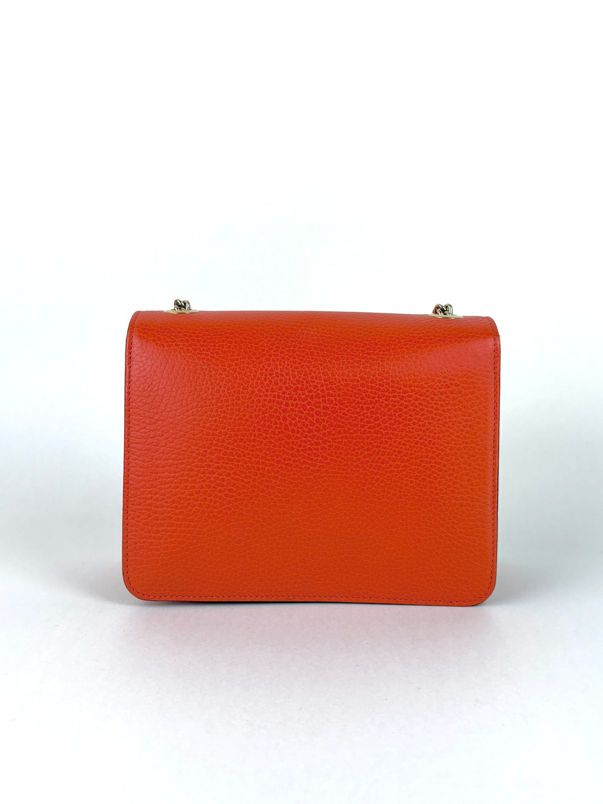 Gucci orange calfskin leather interlocking G shoulder bag