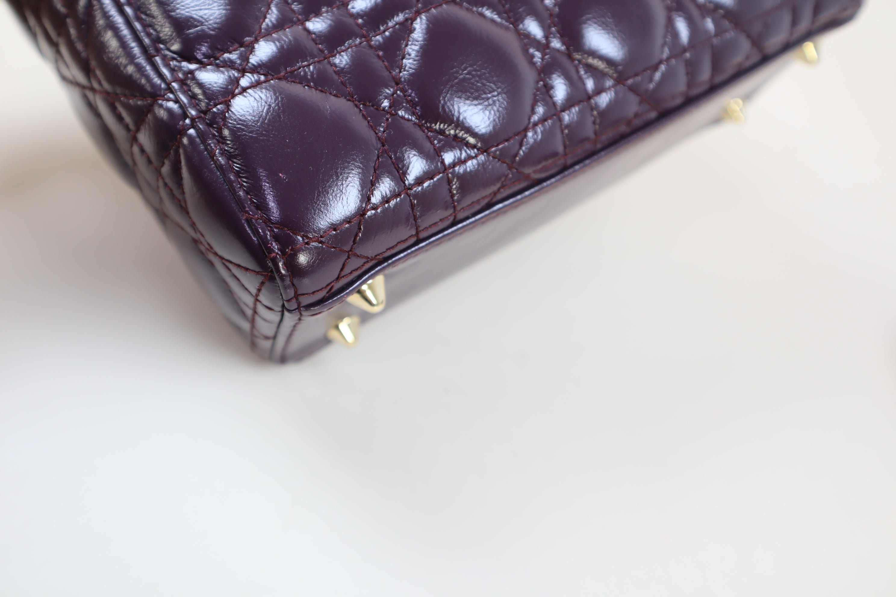 Christian Dior Burgundy Lady Dior Small Bag