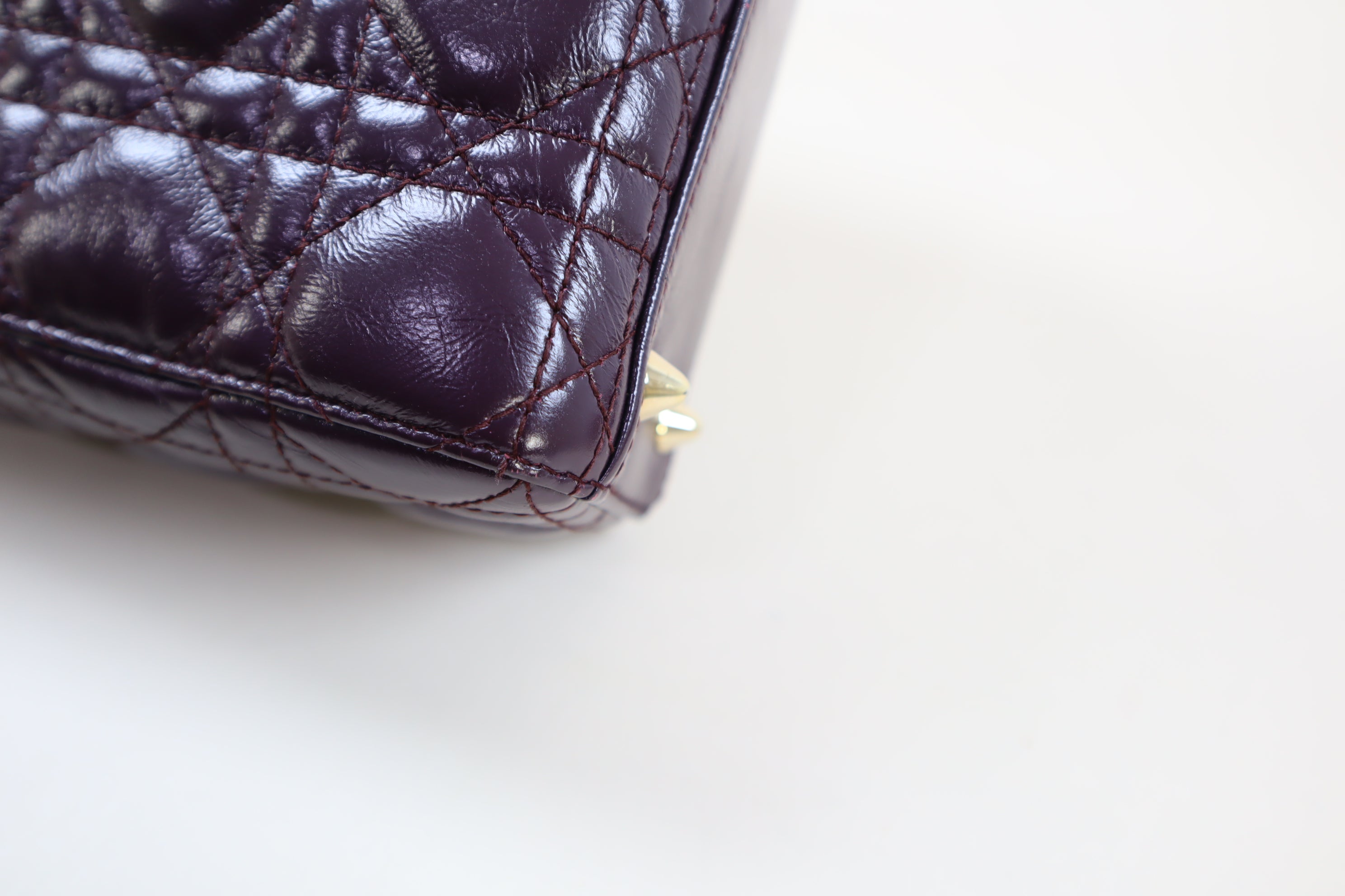 Christian Dior Burgundy Lady Dior Small Bag