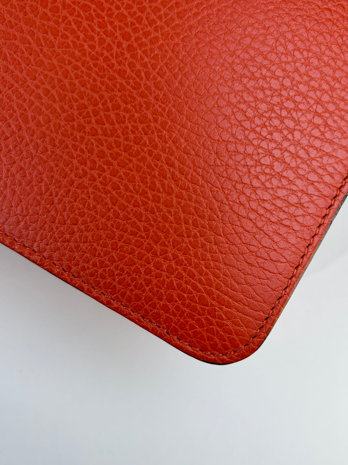 Gucci orange calfskin leather interlocking G shoulder bag