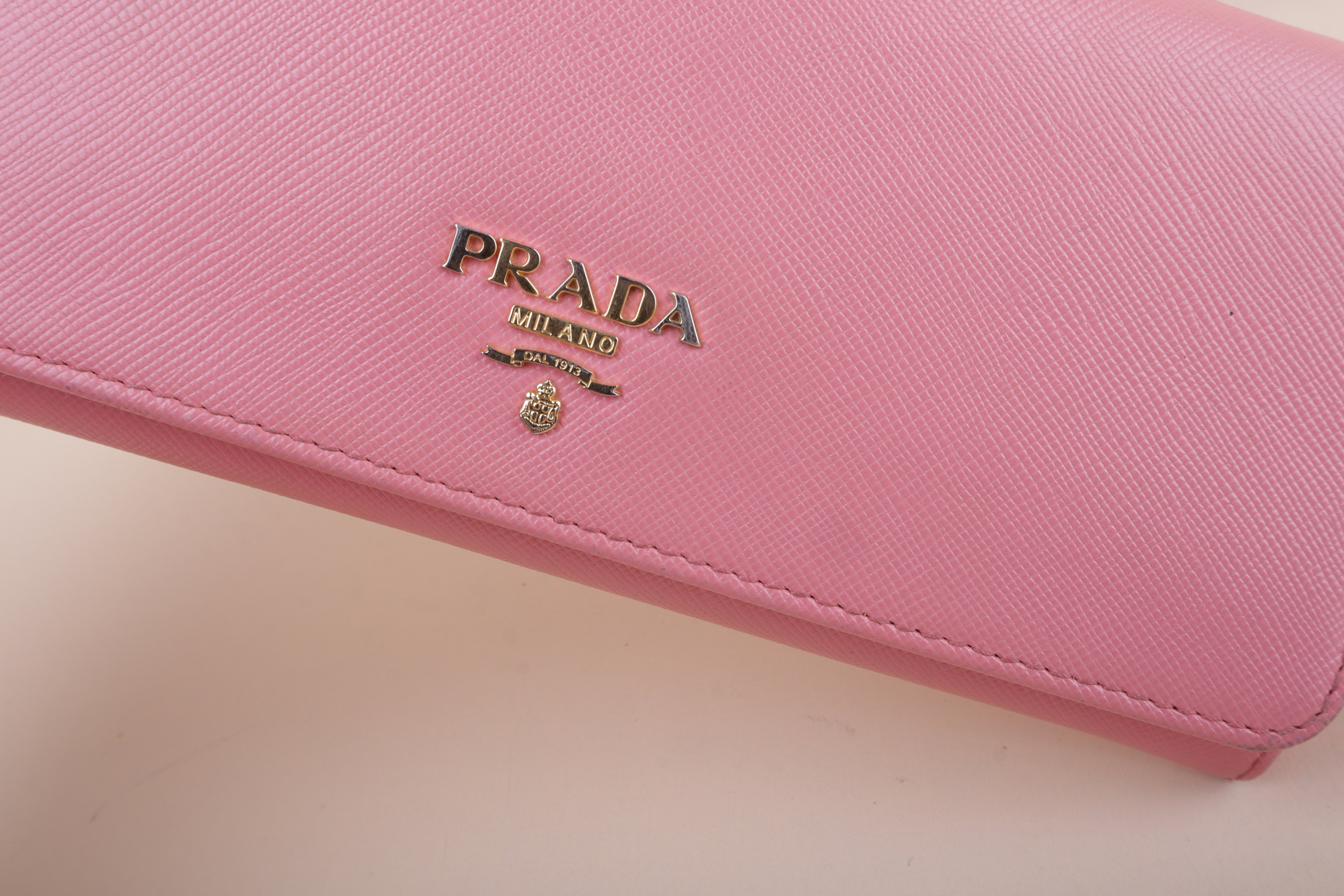 Prada Pink Continental Long Wallet