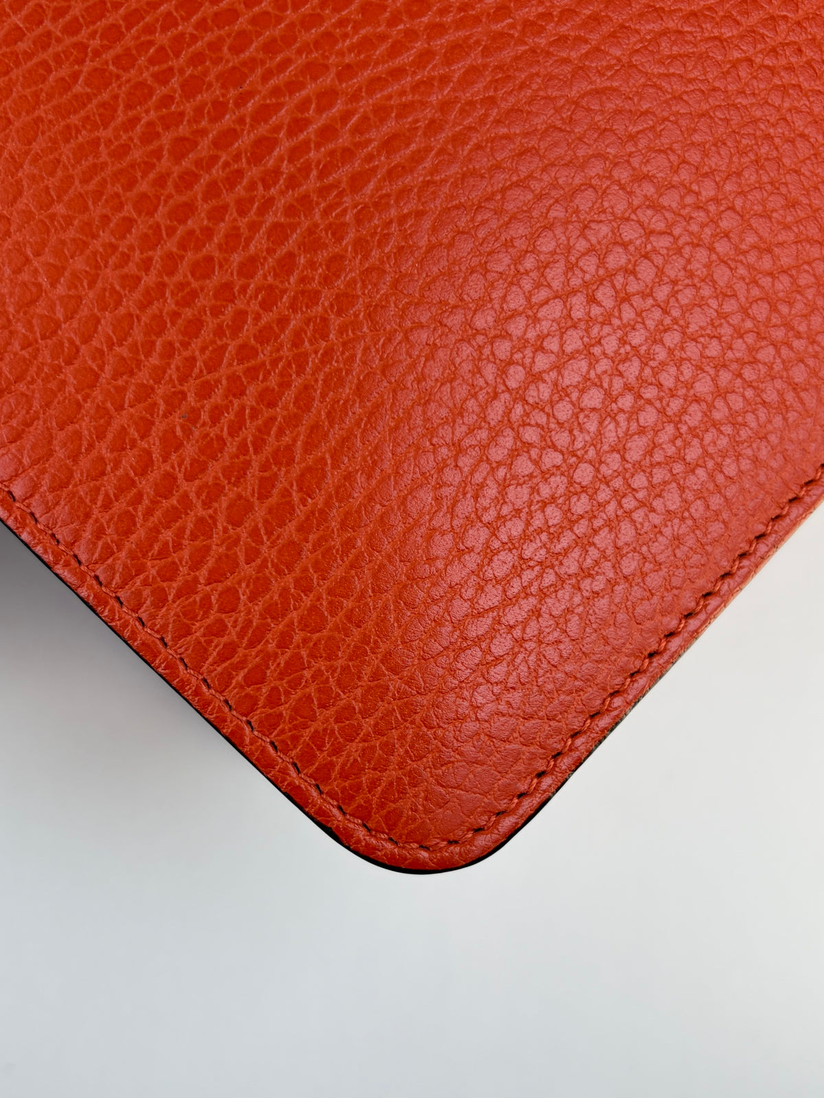 Gucci orange calfskin leather interlocking G shoulder bag