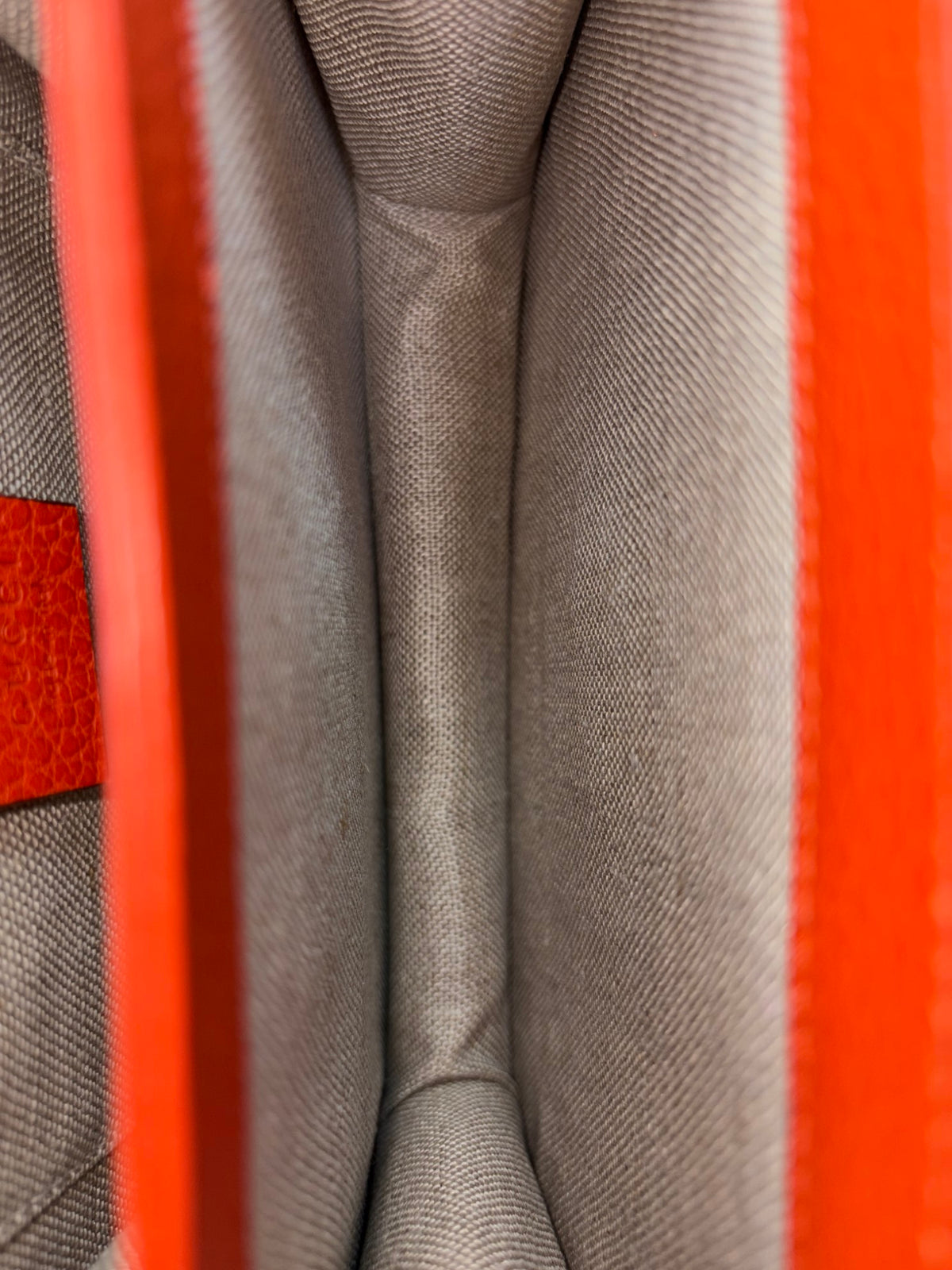 Gucci orange calfskin leather interlocking G shoulder bag