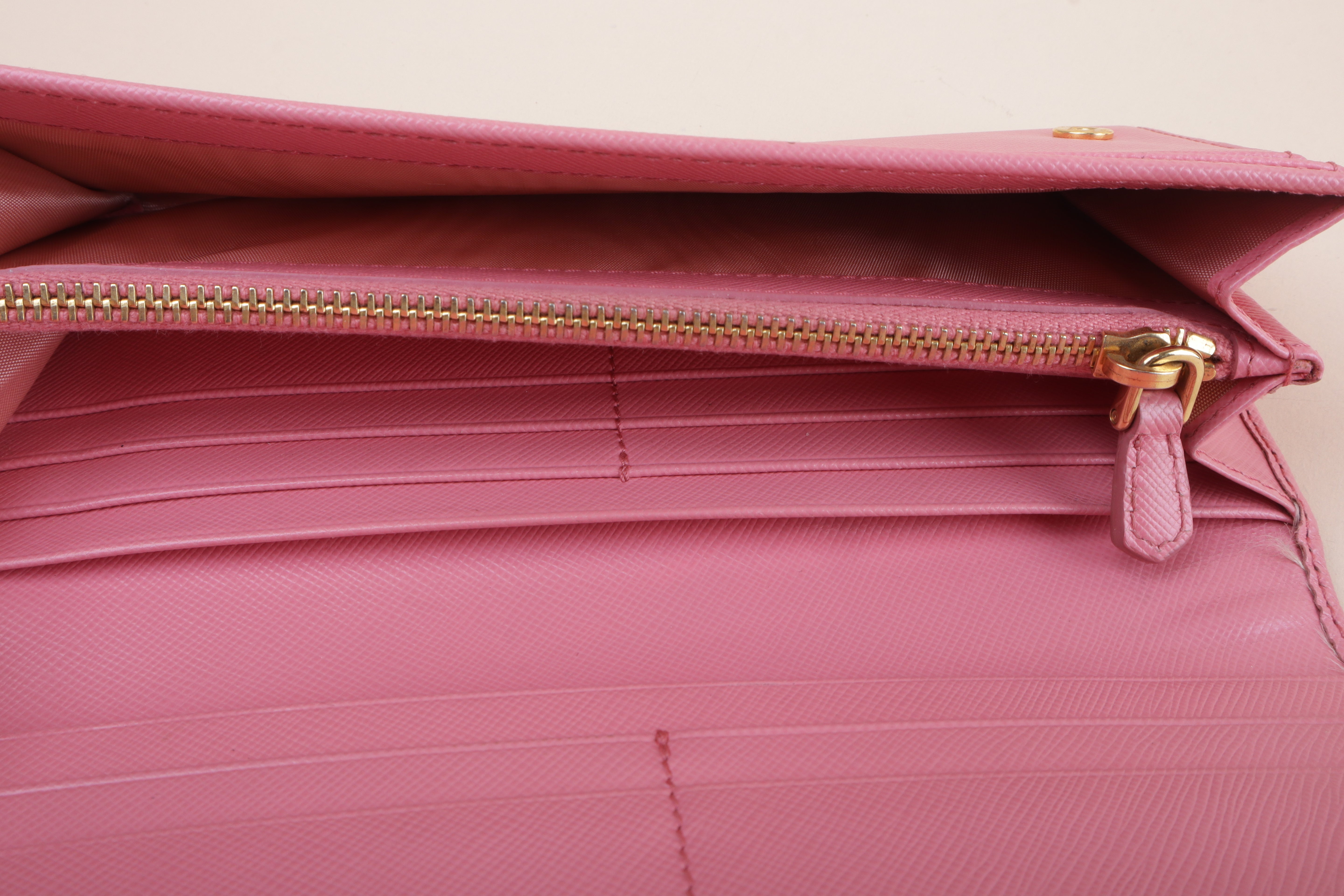 Prada Pink Continental Long Wallet