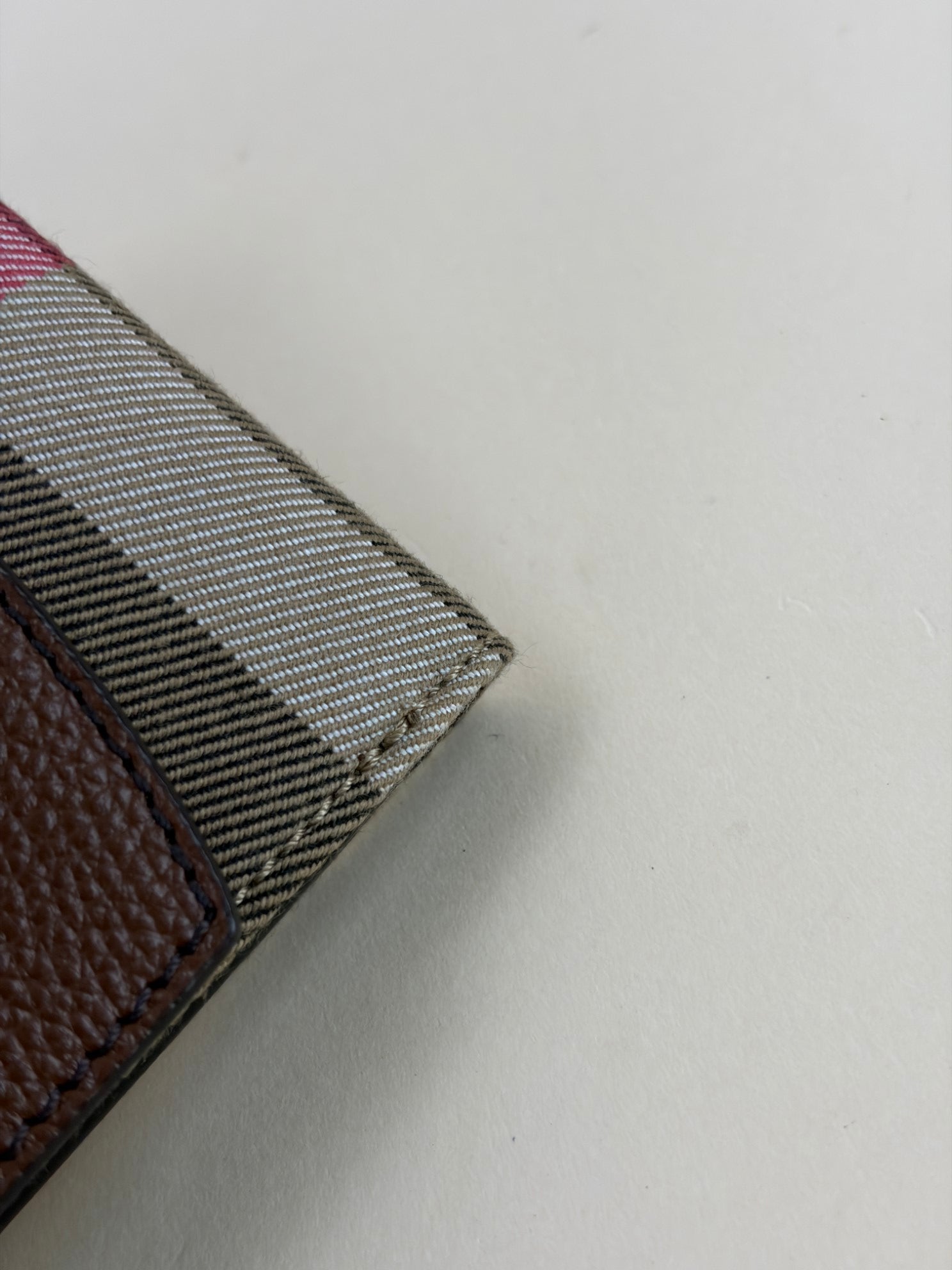 Burberry Brown House Check Huna French Wallet