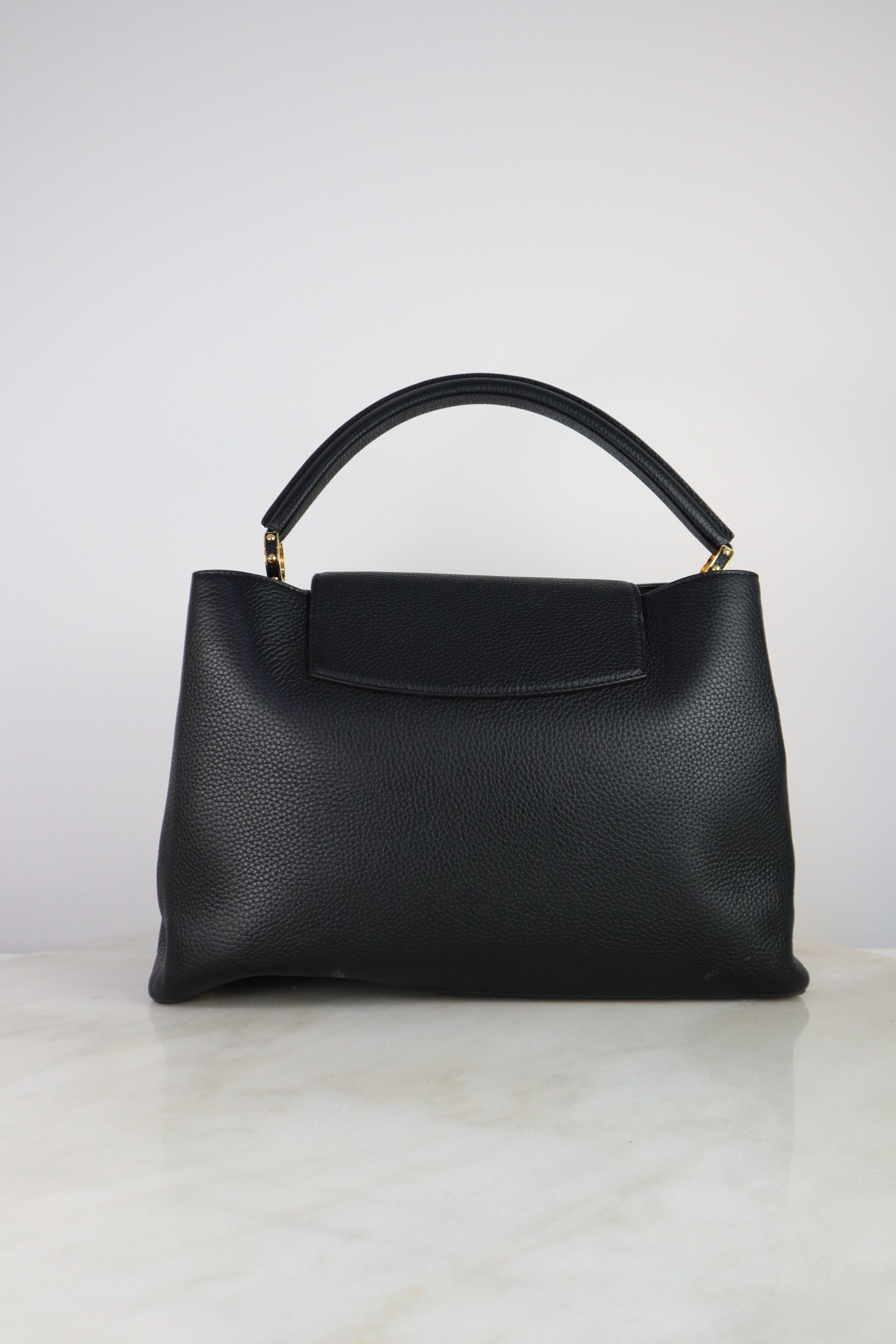 Louis Vuitton Black Capucines GM Tote Bag