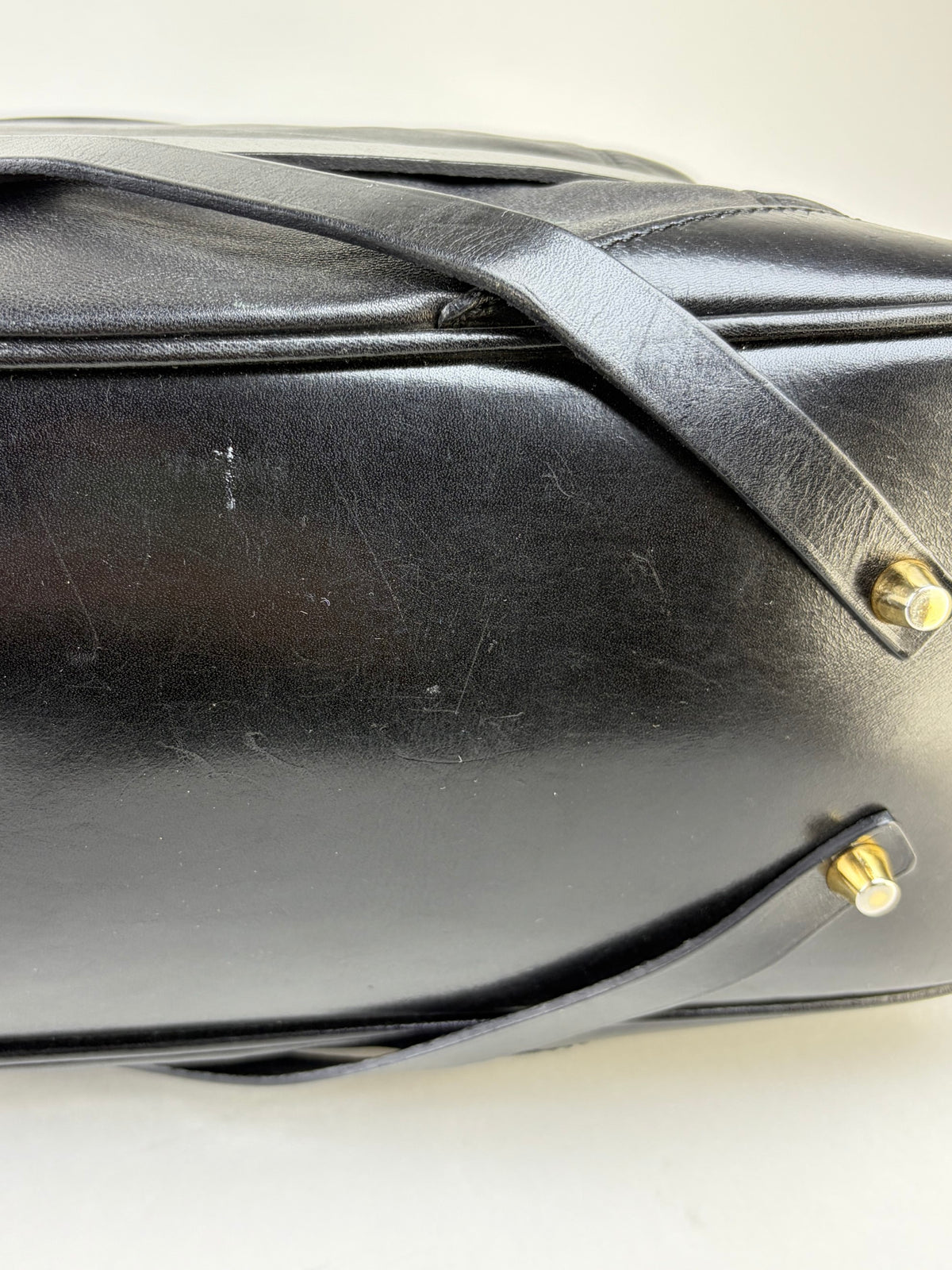 Burberry black soft leather landscape bridle large iynher tote bag