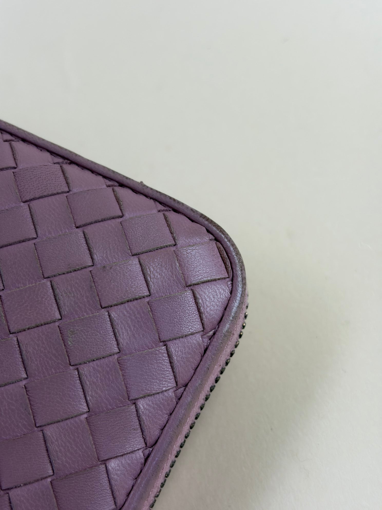 Bottega Veneta Rose Intrecciato Nappa leather Zip Around Wallet