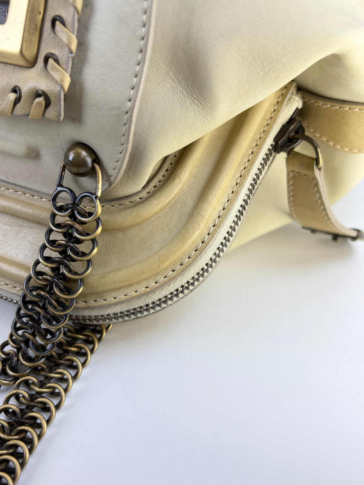 Dior ivory nubuck leather Jeanne medium frame shoulder bag