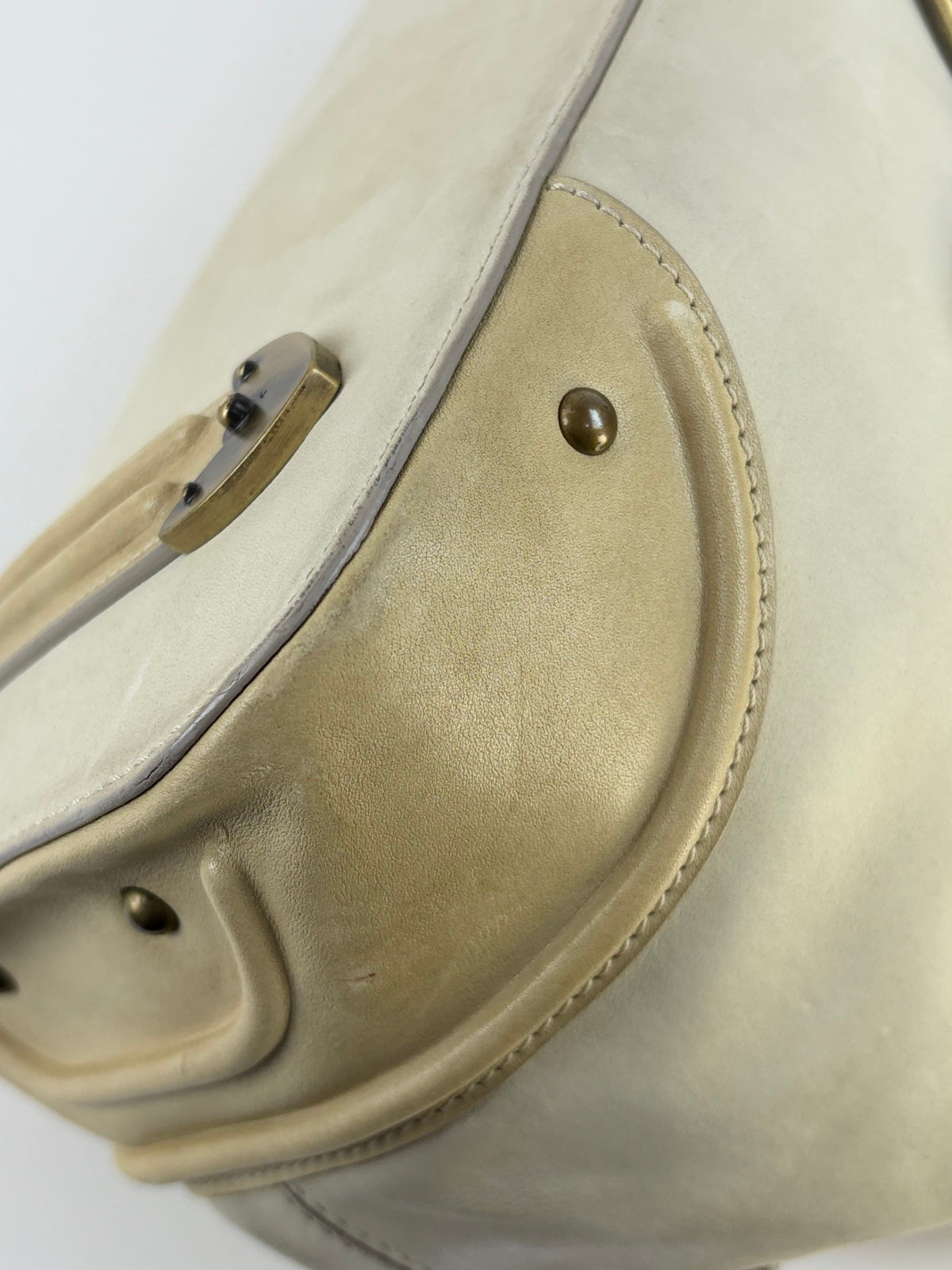 Dior ivory nubuck leather Jeanne medium frame shoulder bag