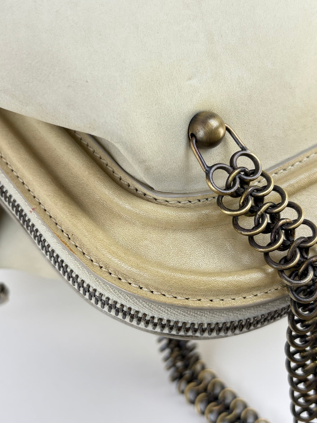 Dior ivory nubuck leather Jeanne medium frame shoulder bag