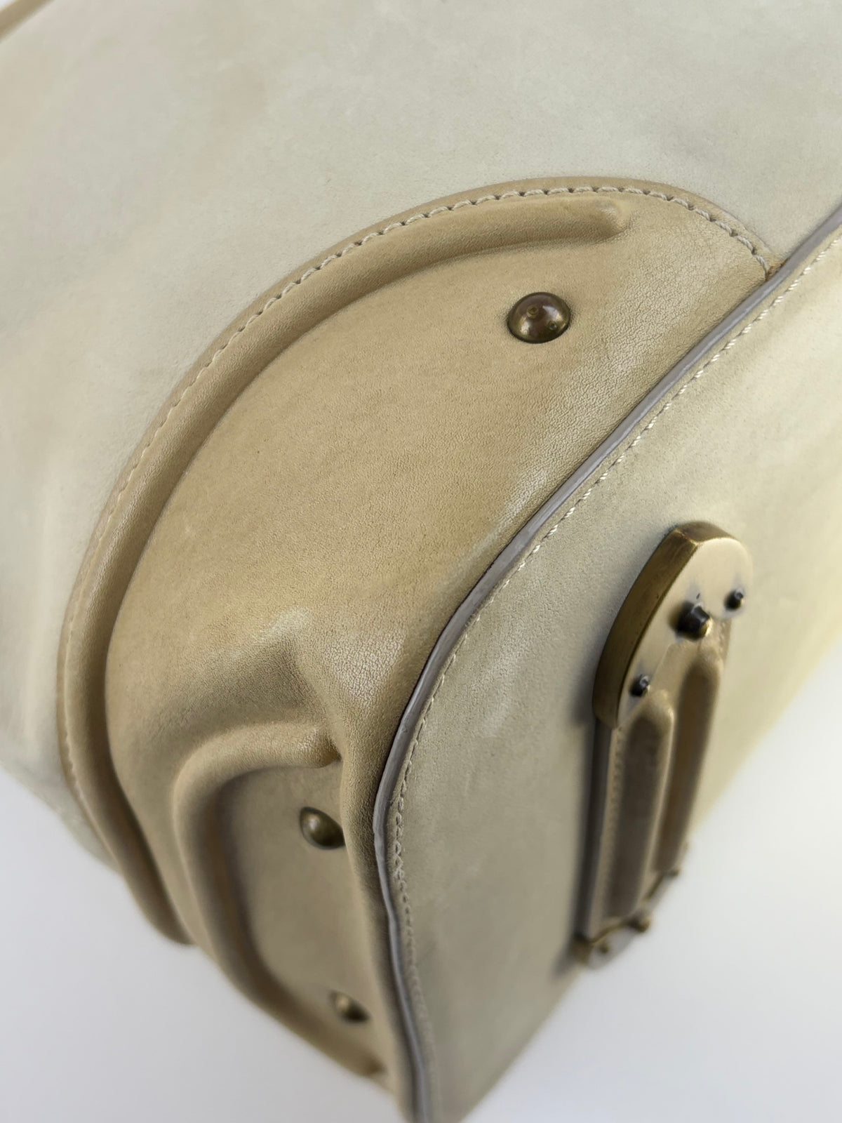 Dior ivory nubuck leather Jeanne medium frame shoulder bag