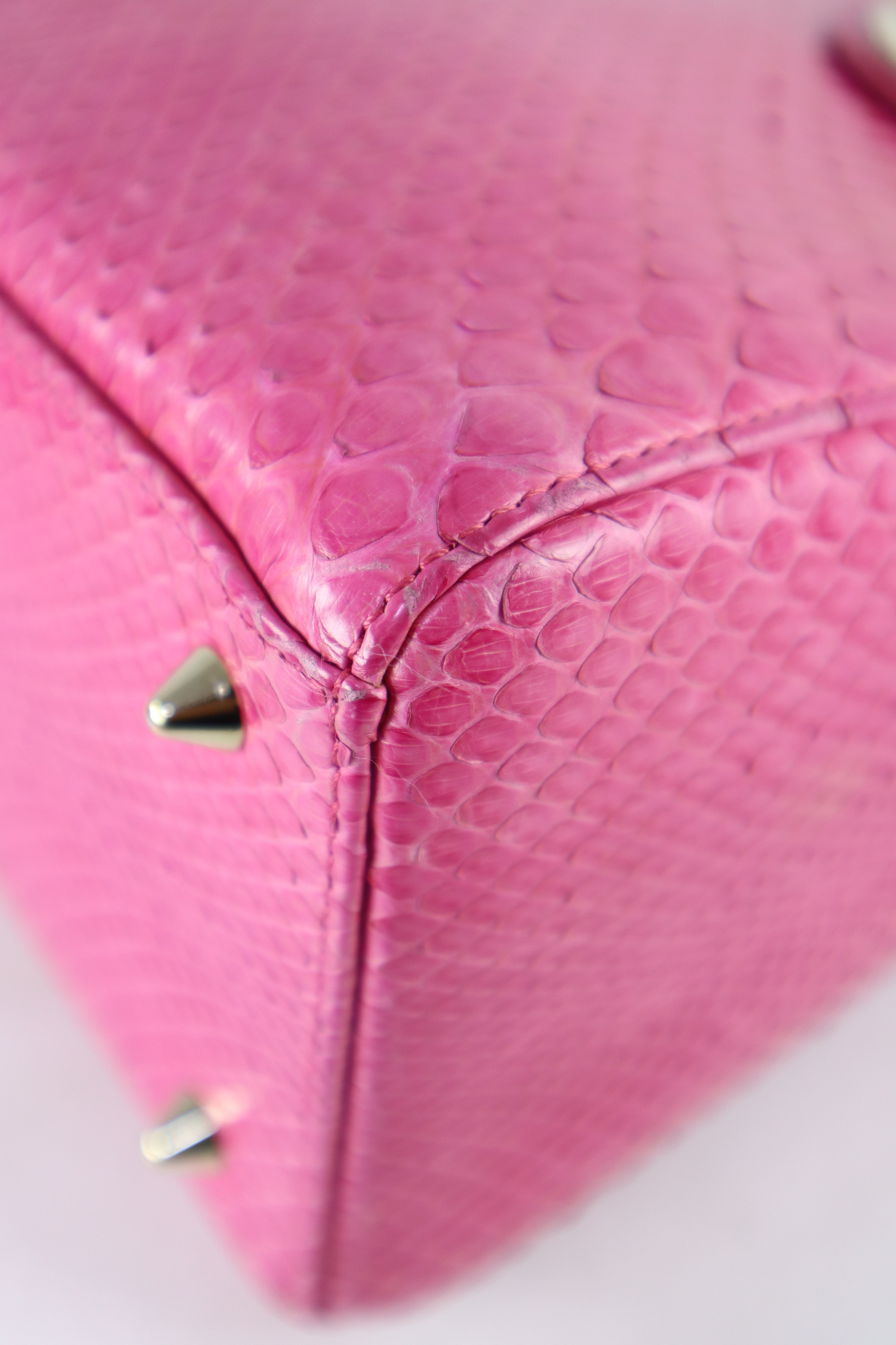 Christian Dior Pink Python Lady Dior Medium Bag