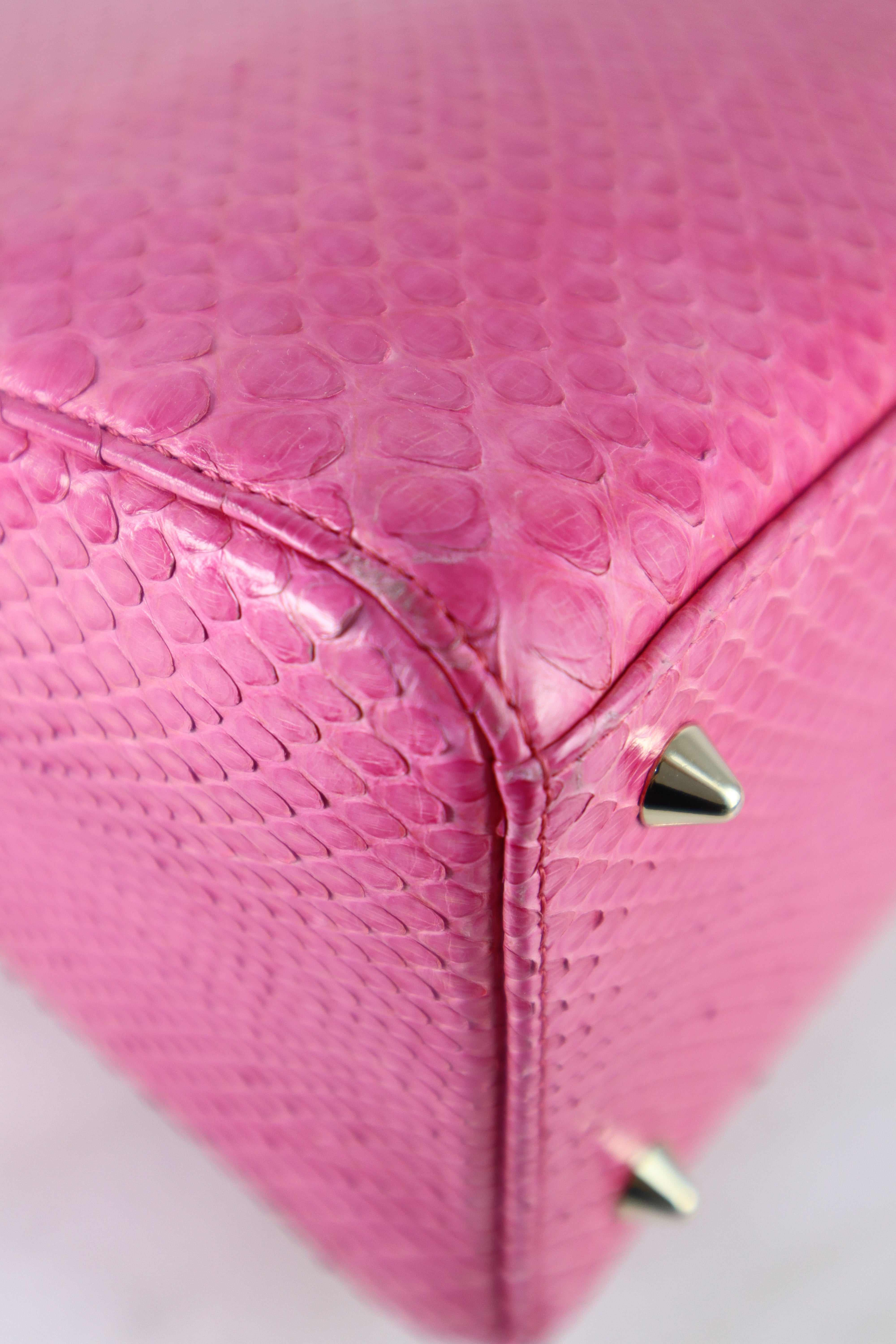 Christian Dior Pink Python Lady Dior Medium Bag