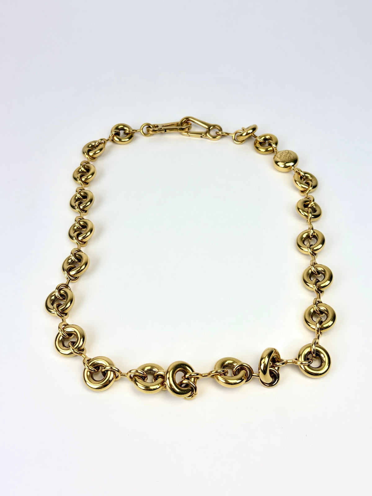 LOEWE gold chunky Donut chain bag