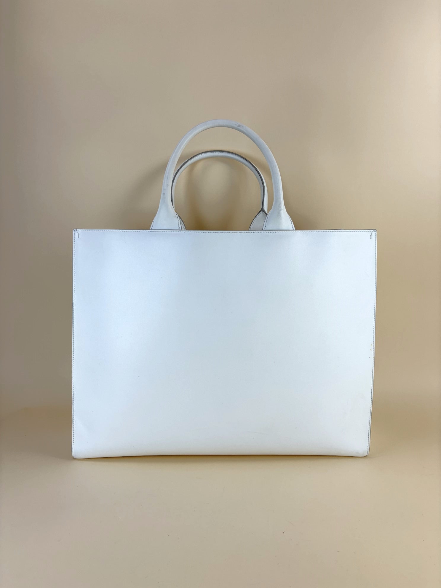 Dolce & Gabbana White DG Logo Daily Shopper Tote Bag