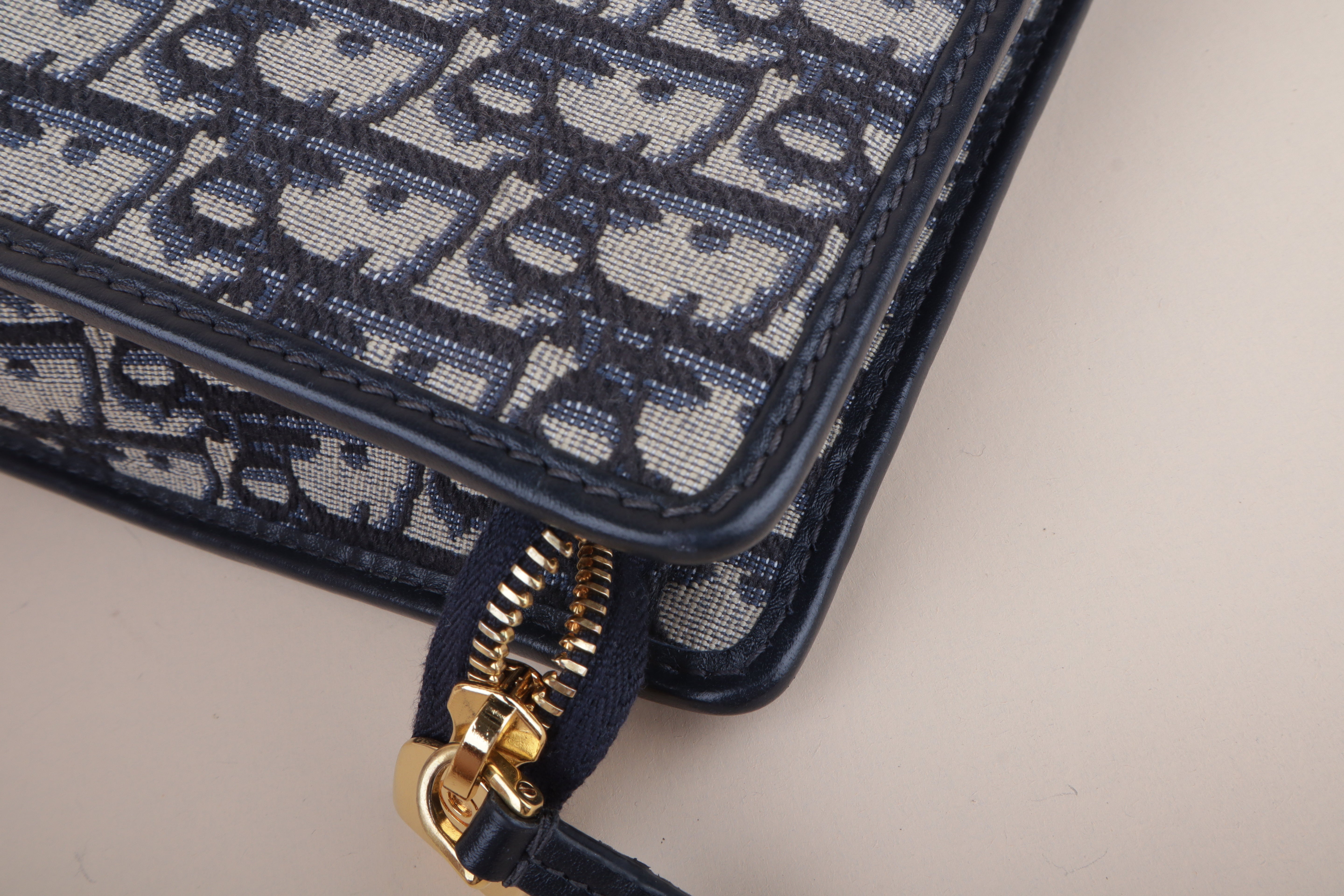 Christian Dior Blue 30 Montaigne Oblique Dea Pouch