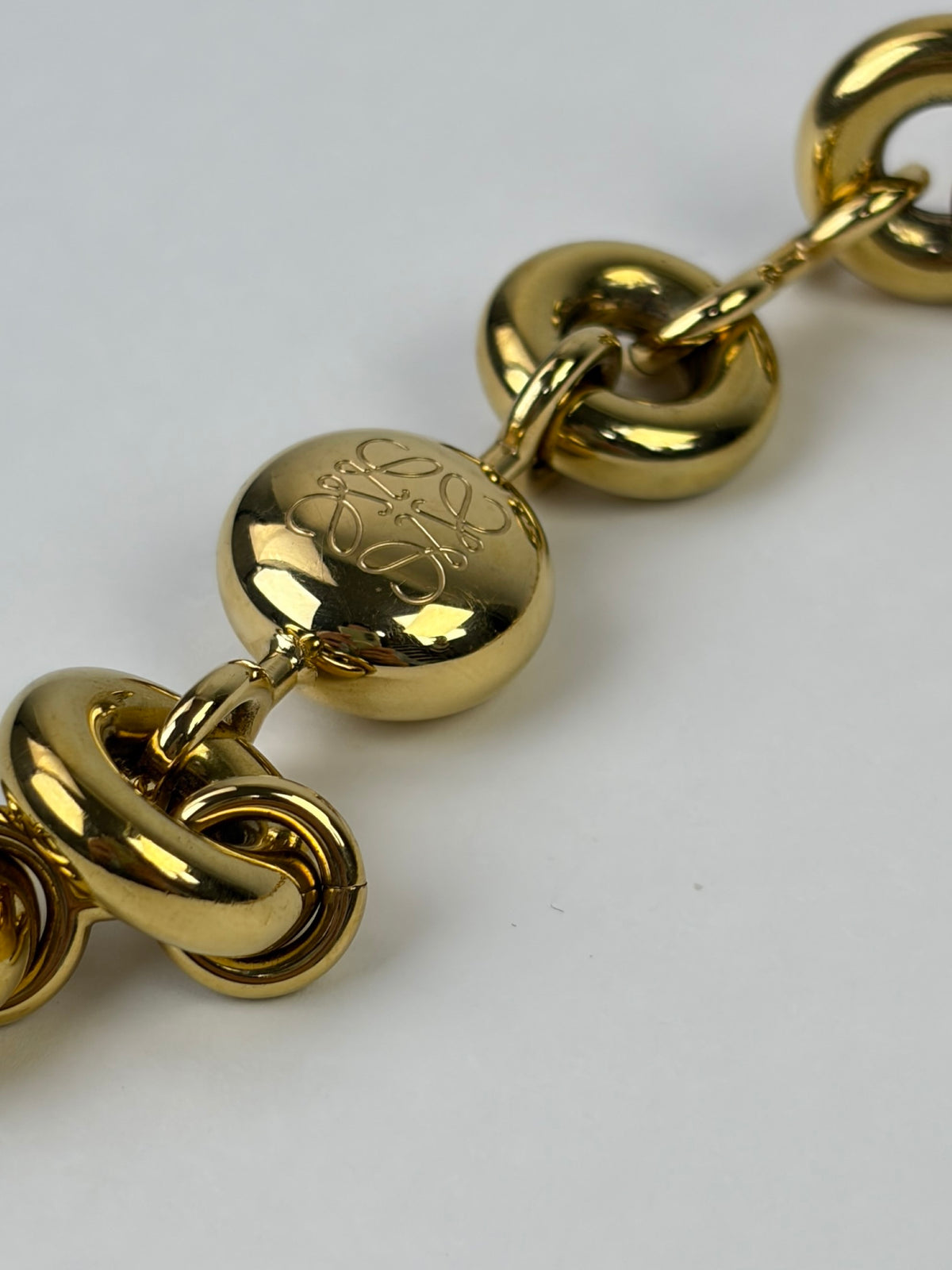 LOEWE gold chunky Donut chain bag