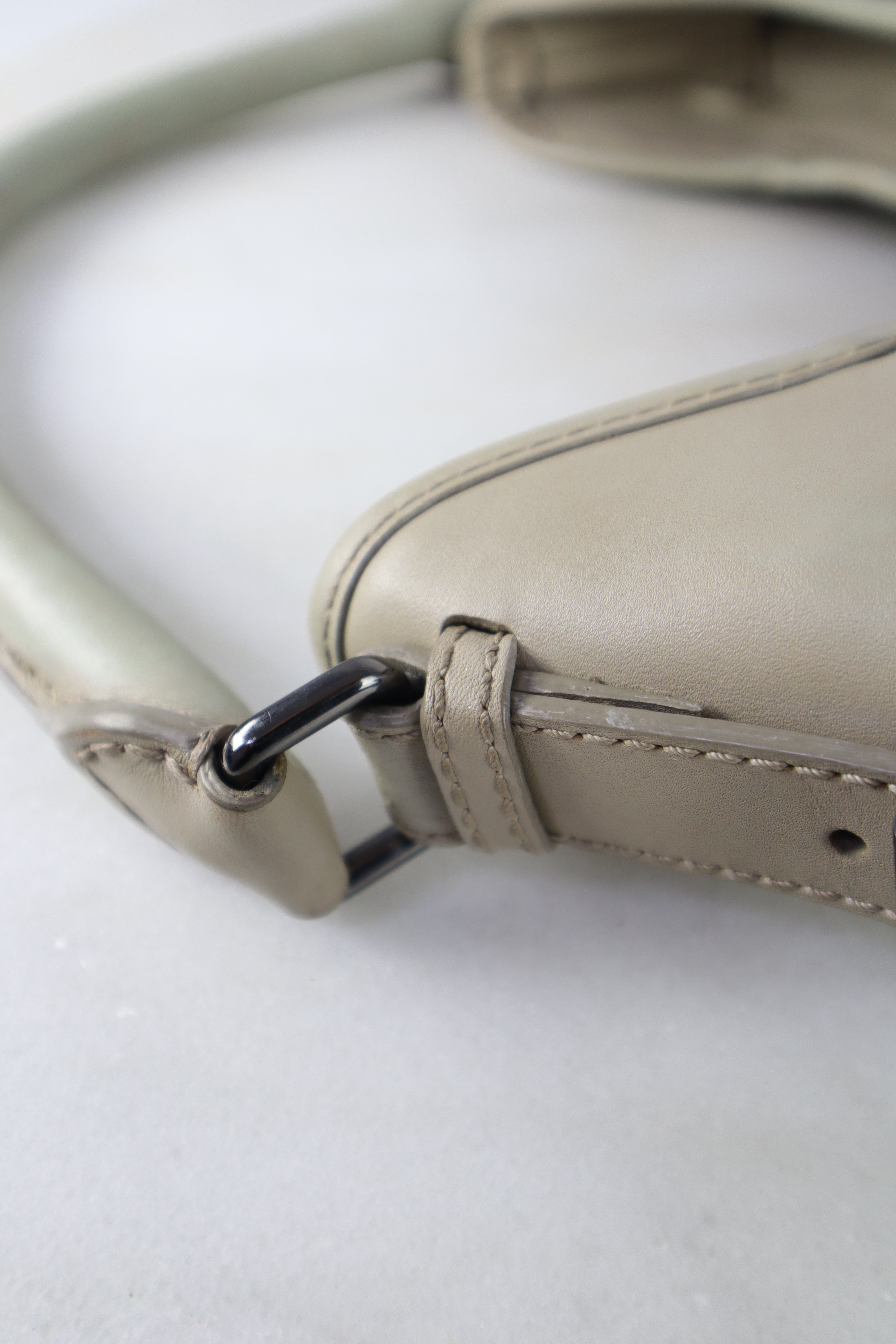 Burberry Grey Smoked Check Top Handle Bag