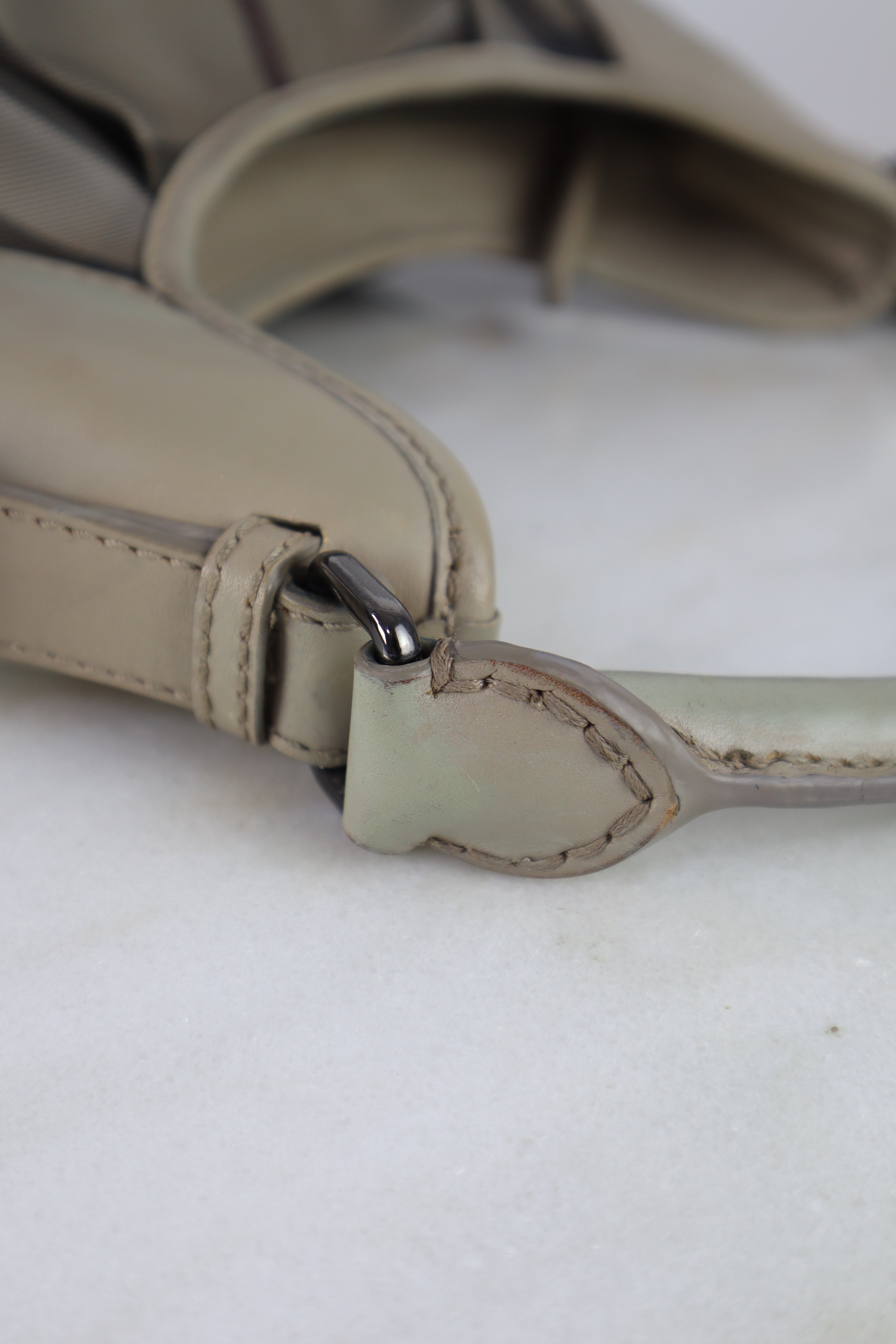 Burberry Grey Smoked Check Top Handle Bag