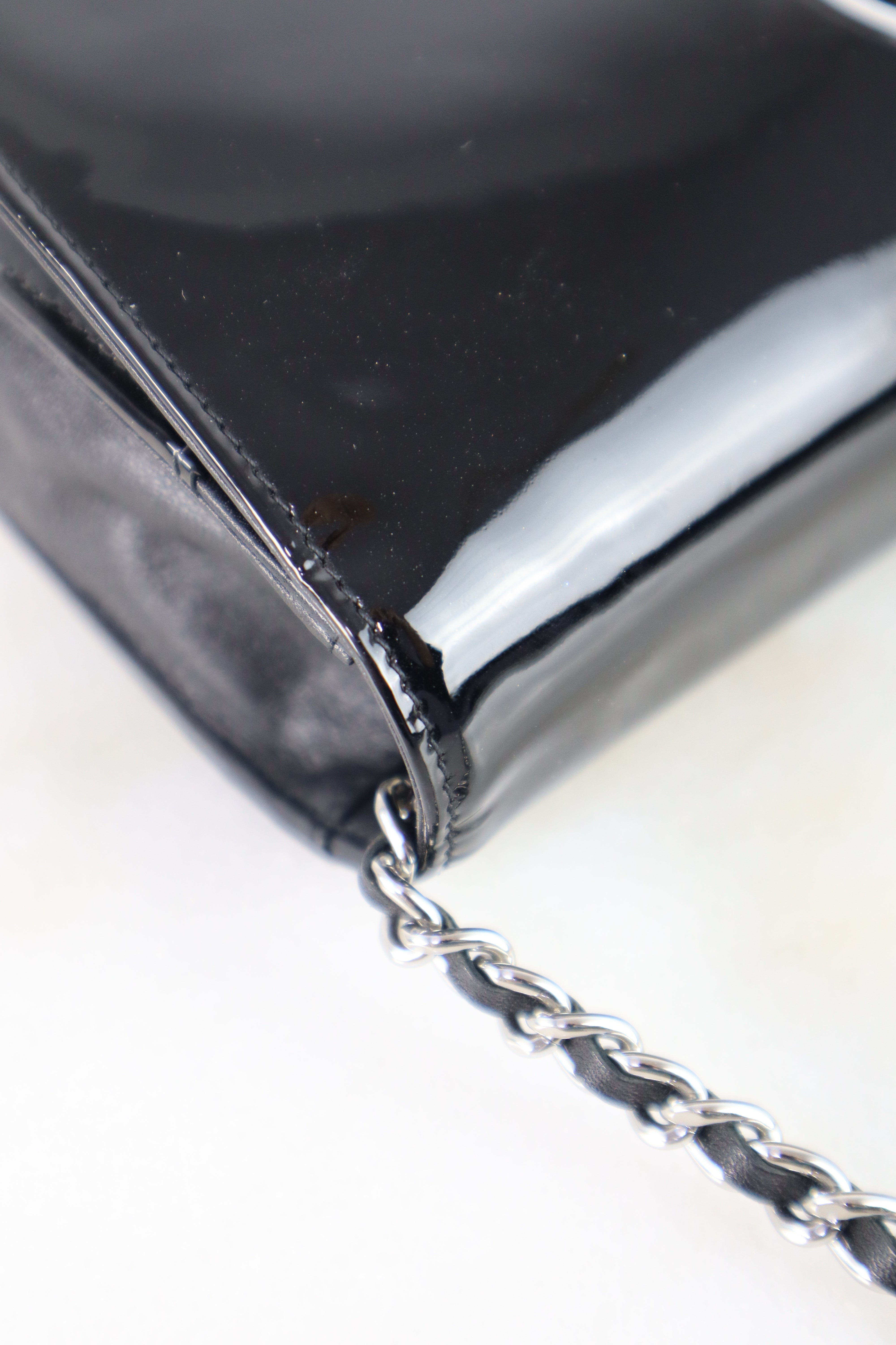 Chanel Black CC Compact Wallet on Chain