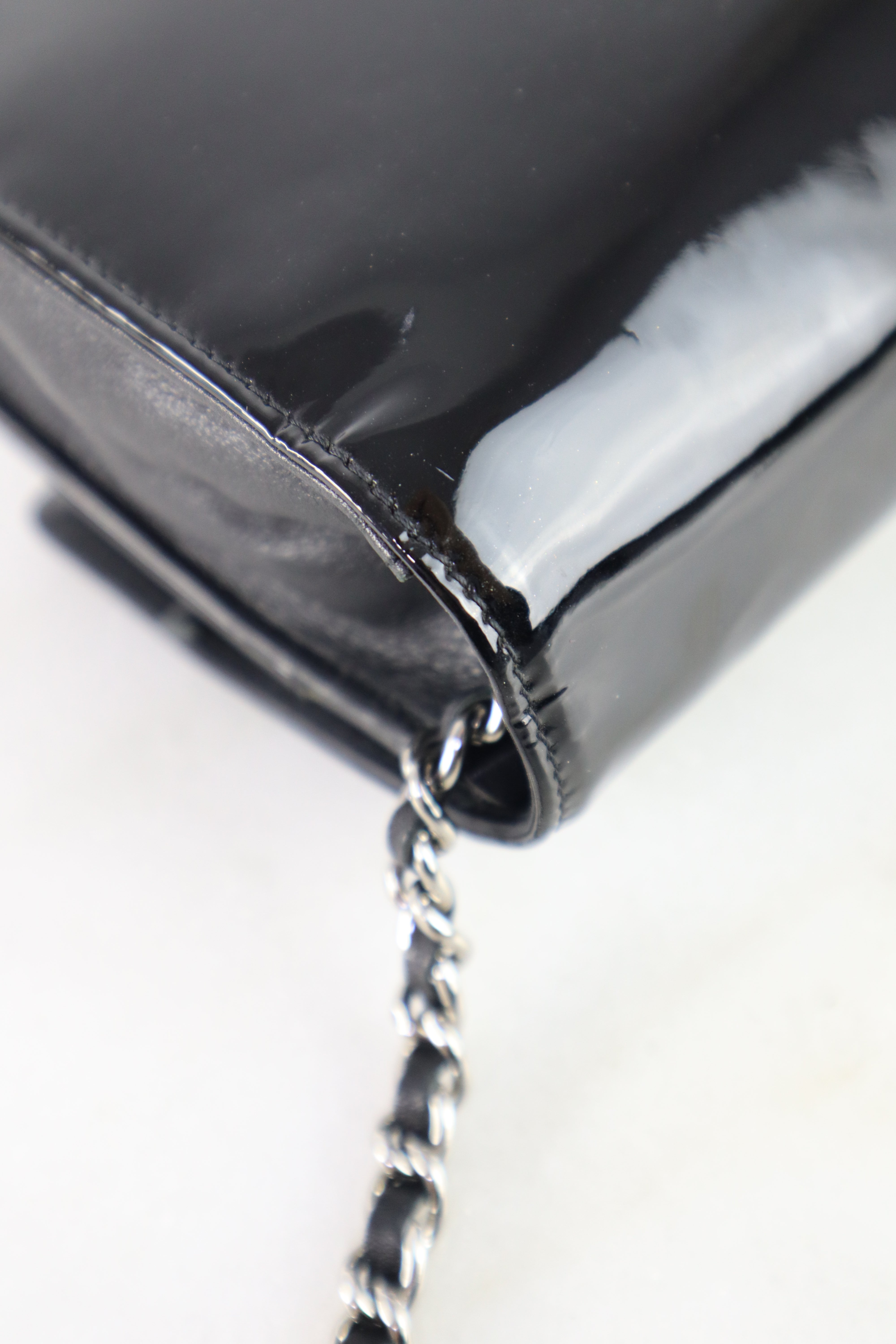 Chanel Black CC Compact Wallet on Chain