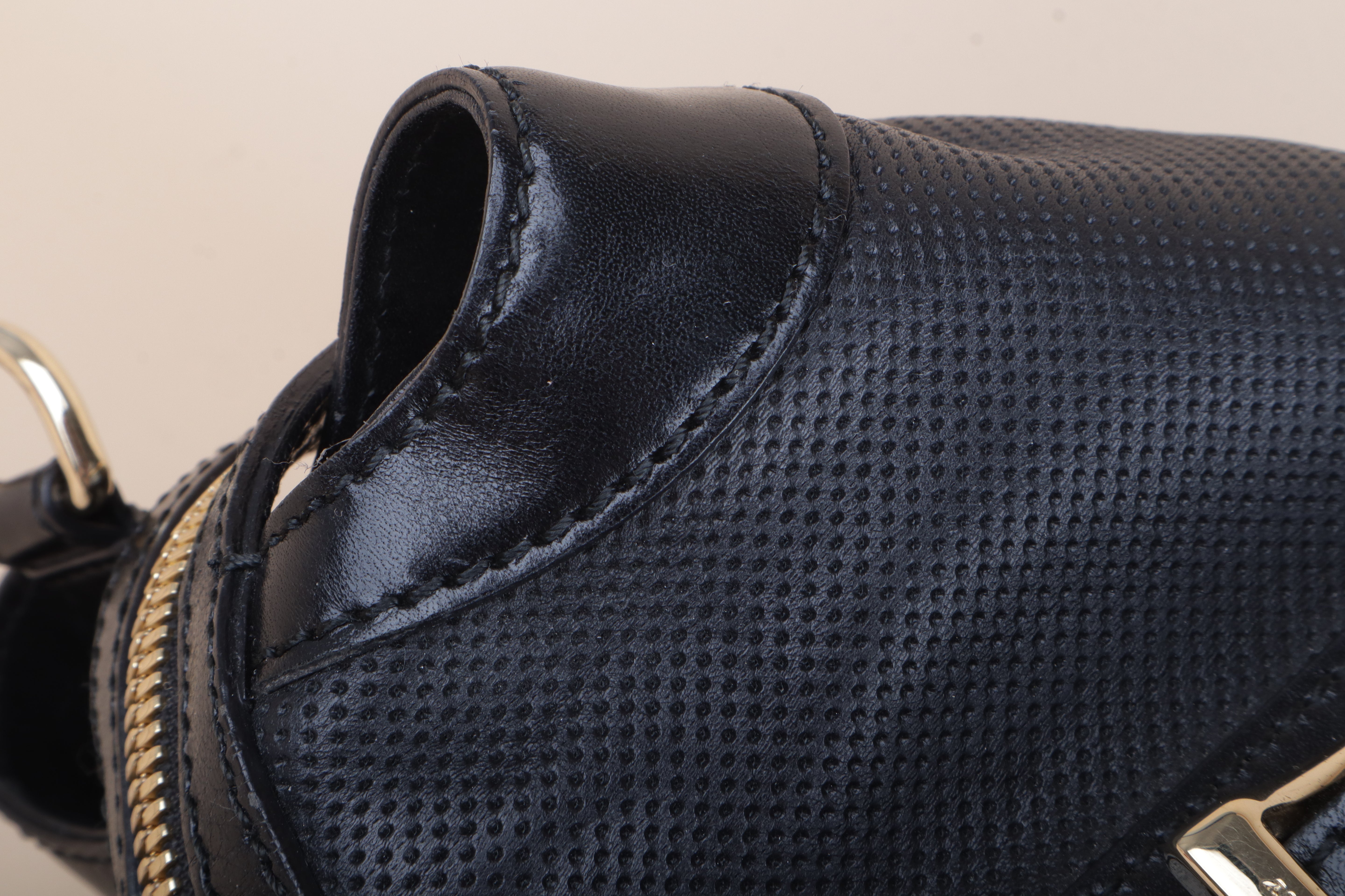 Burberry Black Ellers Satchel Beat Check Tote Bag