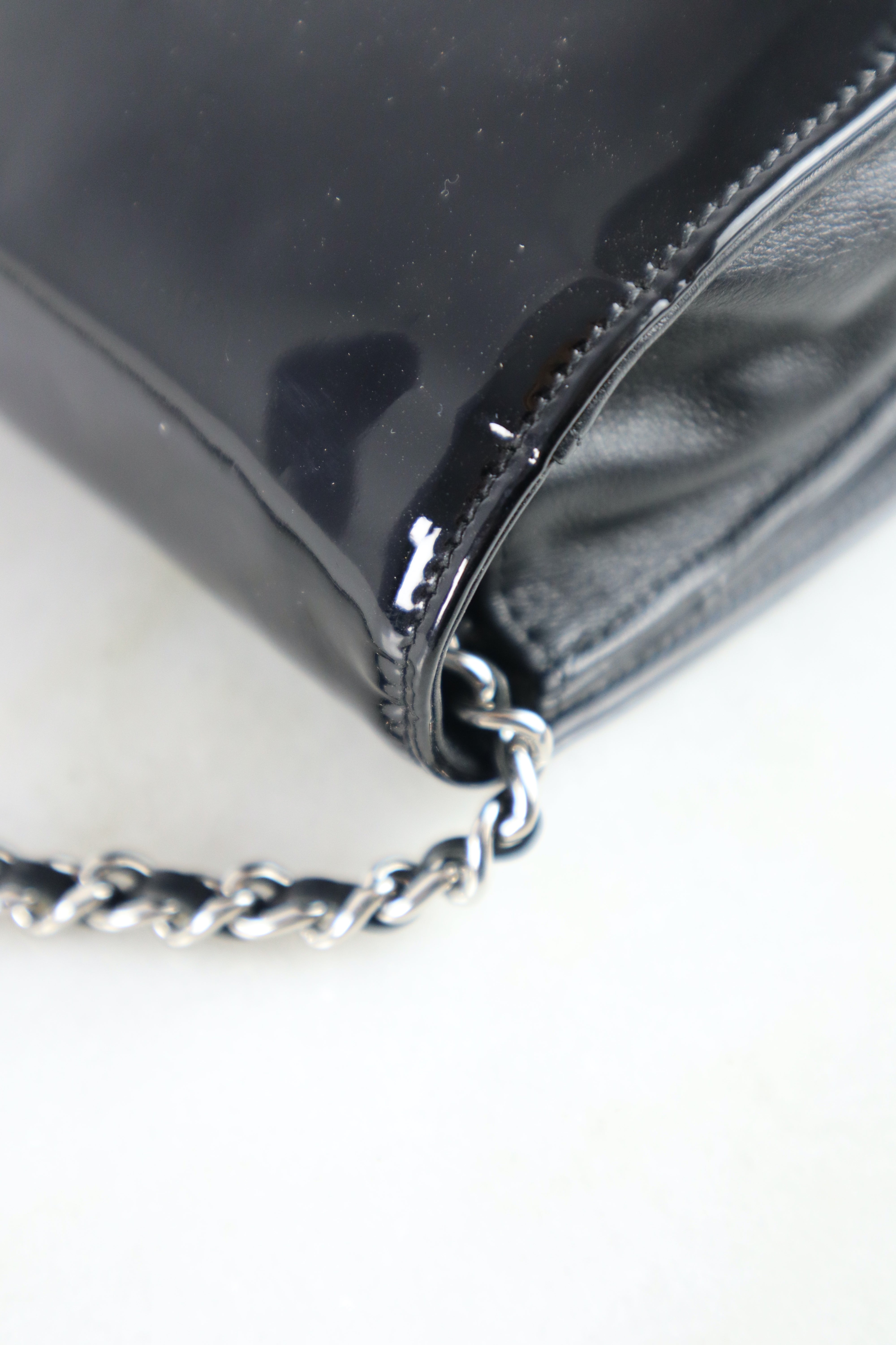 Chanel Black CC Compact Wallet on Chain