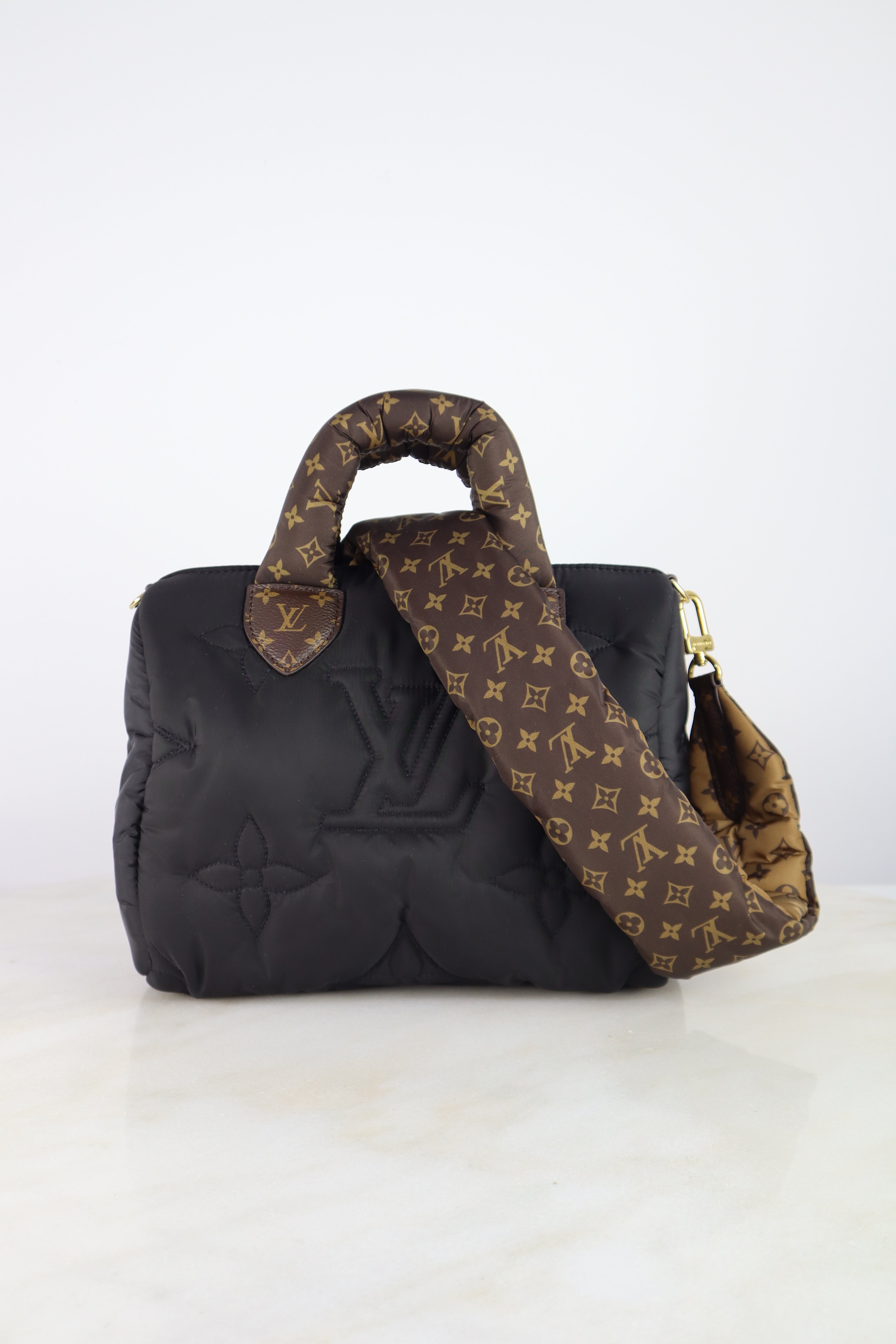 Louis Vuitton Black Econyl Mini Pillow Speedy 25 Tote Bag W/ Strap
