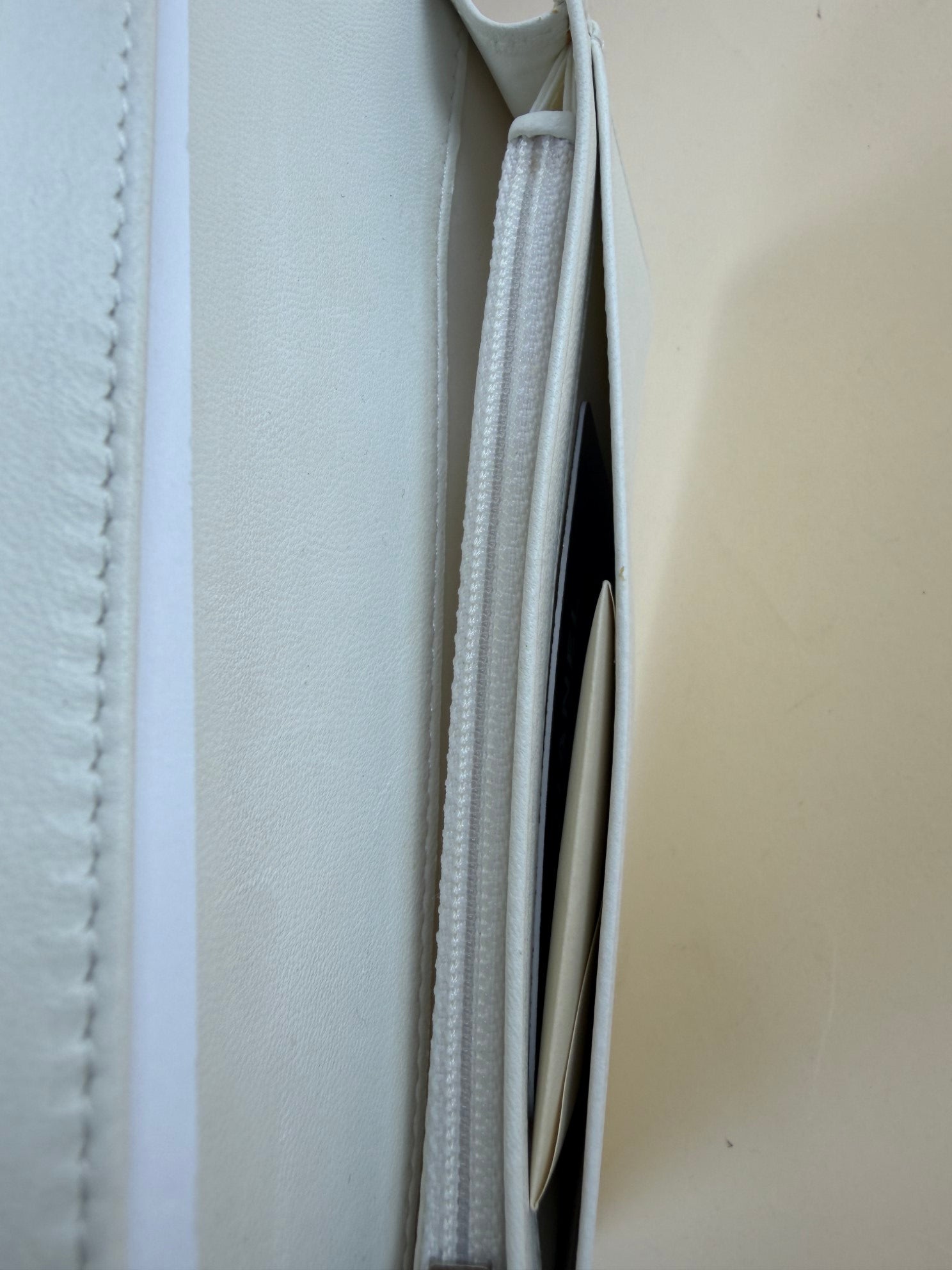 Chanel Ivory White Matelasse New Coco Button Bifold Coated Tweed Wallet