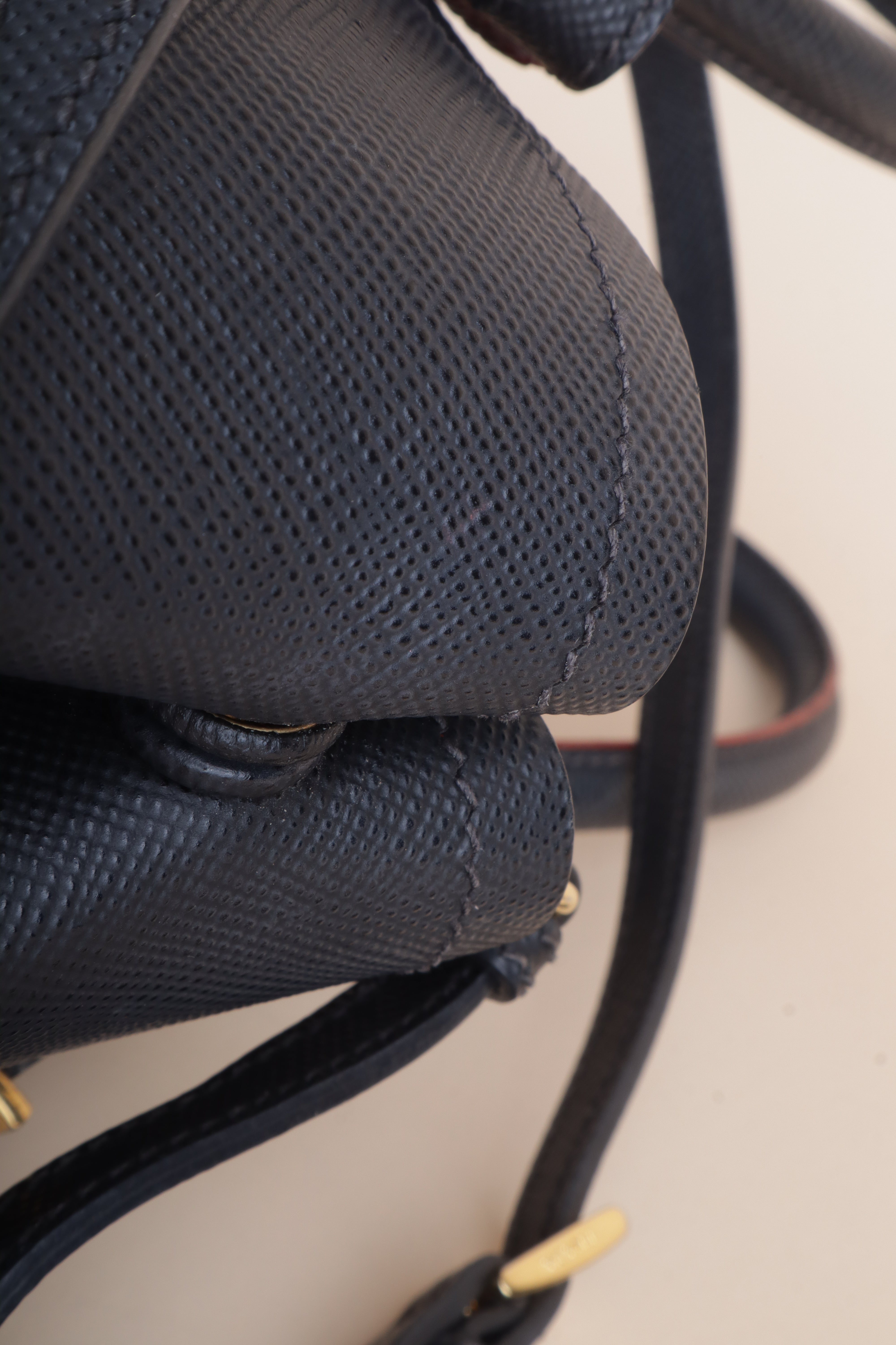 PRADA medium double black tote bag
