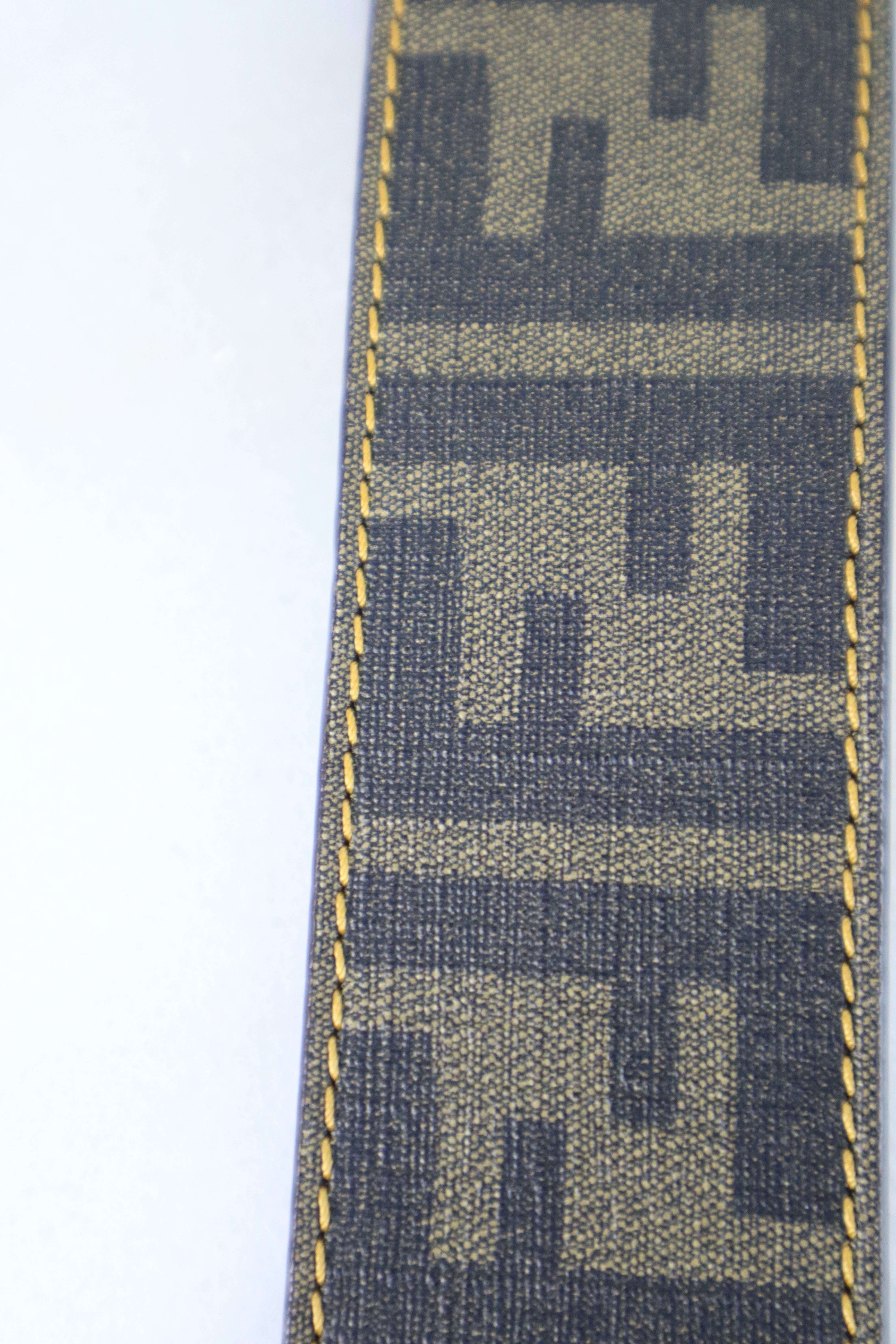 Fendi Bicolor Tobacco Zucca FF Reverse Belt 40