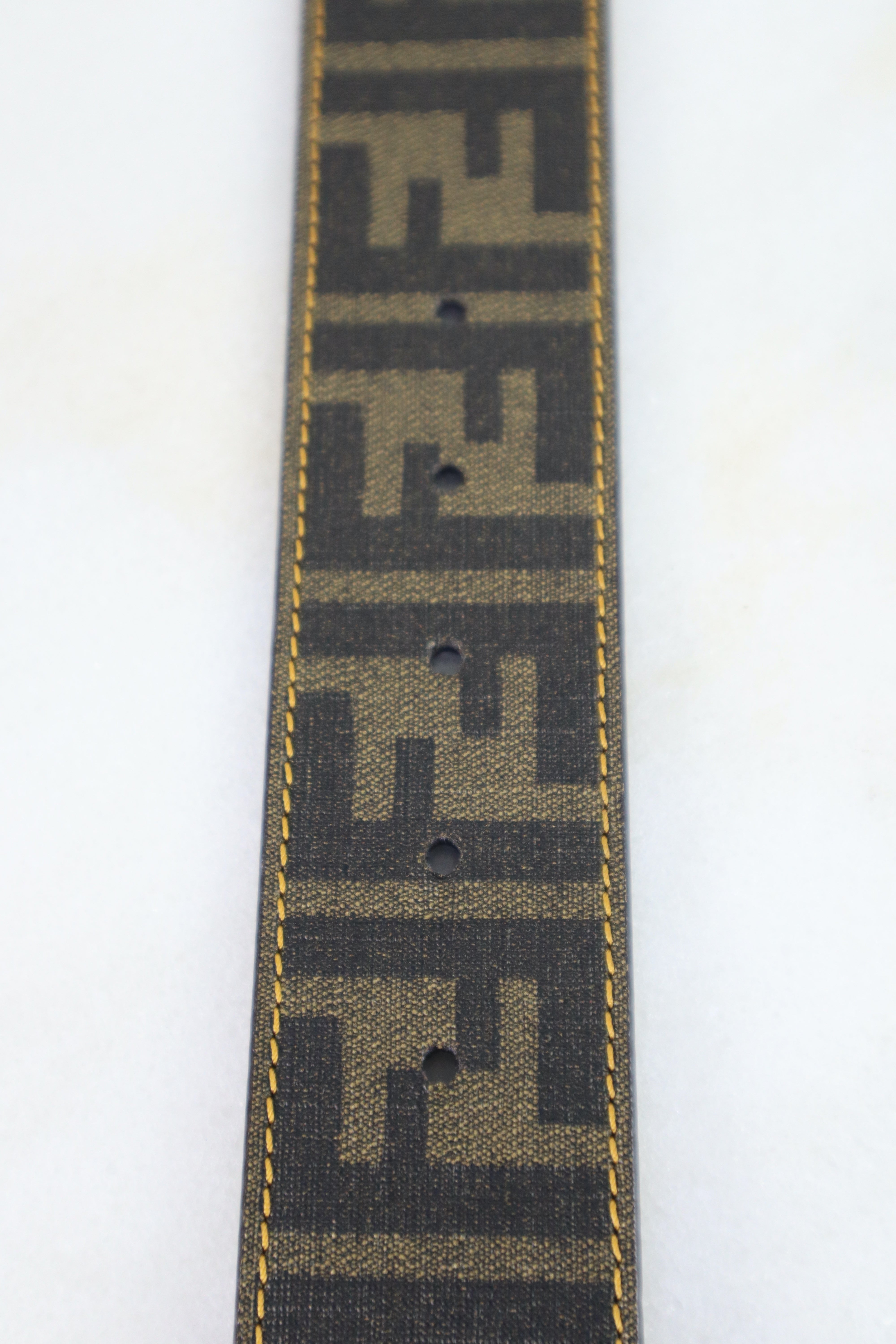 Fendi Bicolor Tobacco Zucca FF Reverse Belt 40