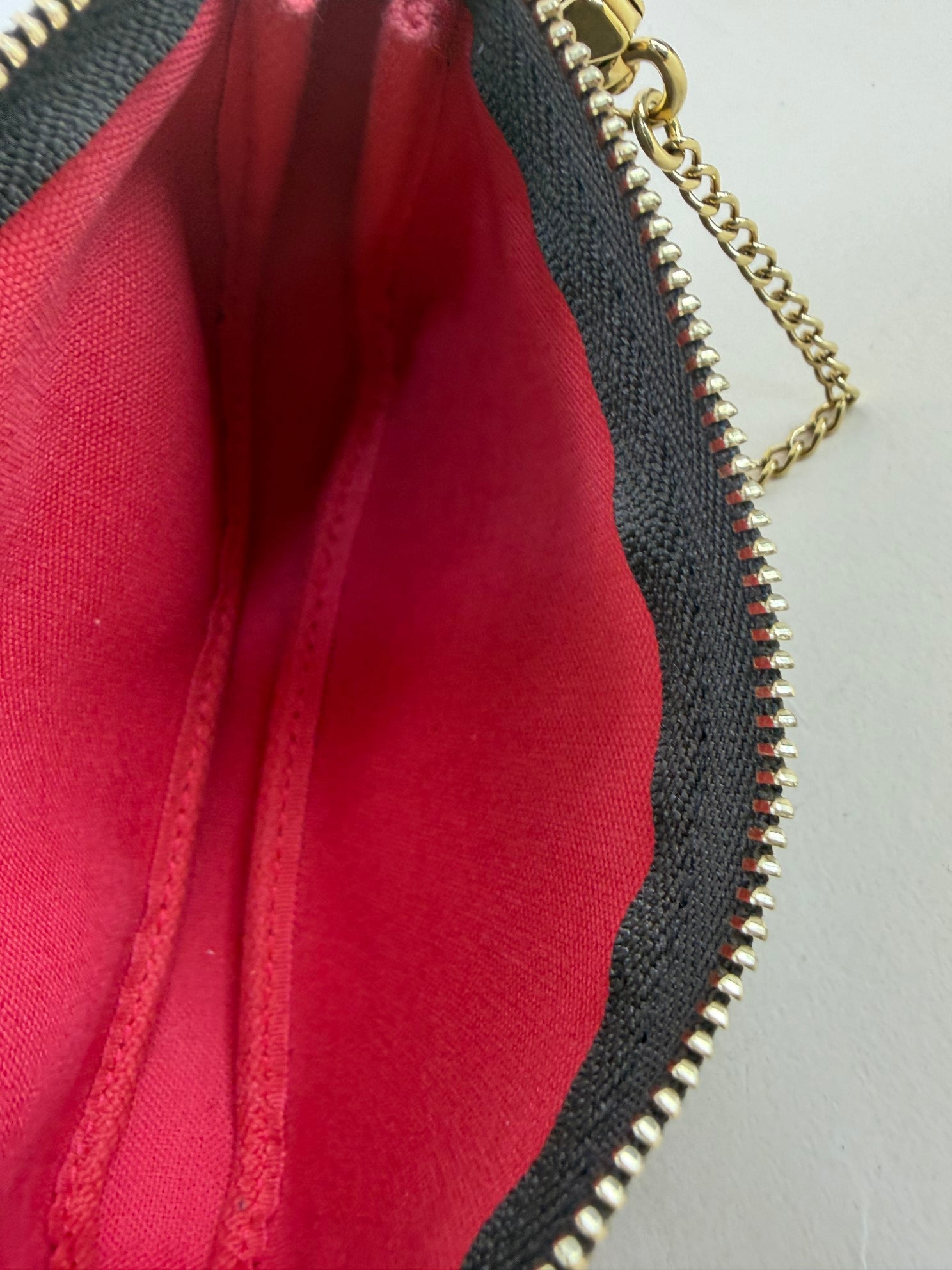 Louis Vuitton Monogram Red 2022 Holiday Christmas Animation Paris Mini Pochette