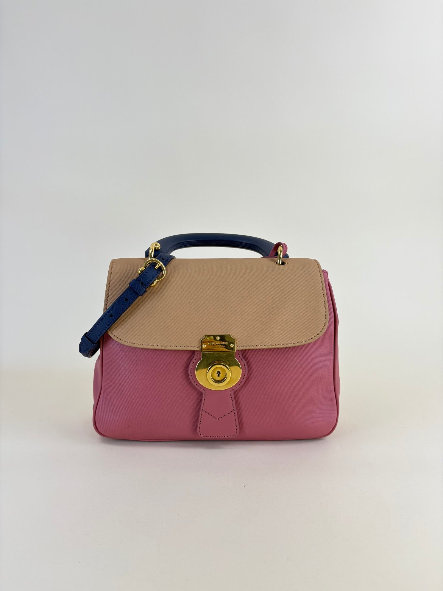 Burberry tri color medium DK Top Handle Bag