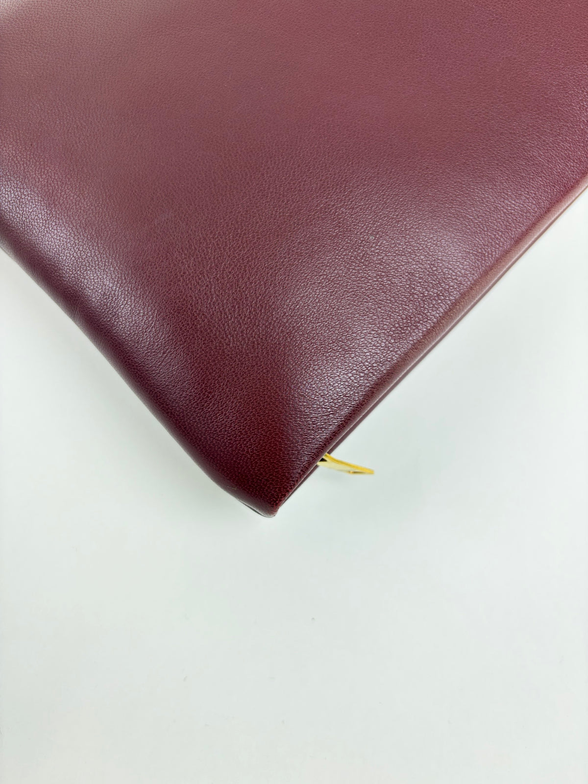 ysl burgundy calypso lambskin small zipped pouch
