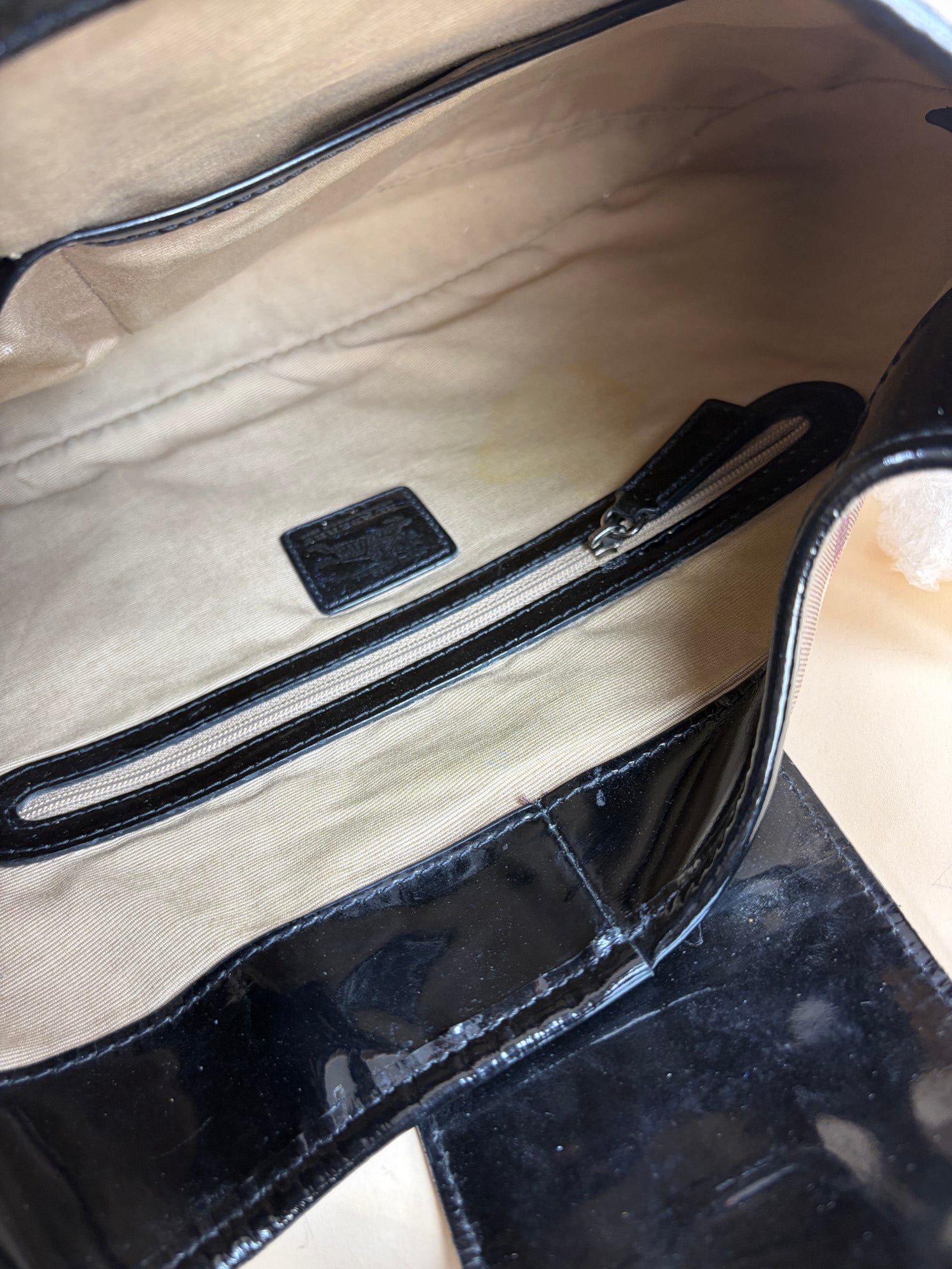 Burberry Black Check Brock Hobo Bag