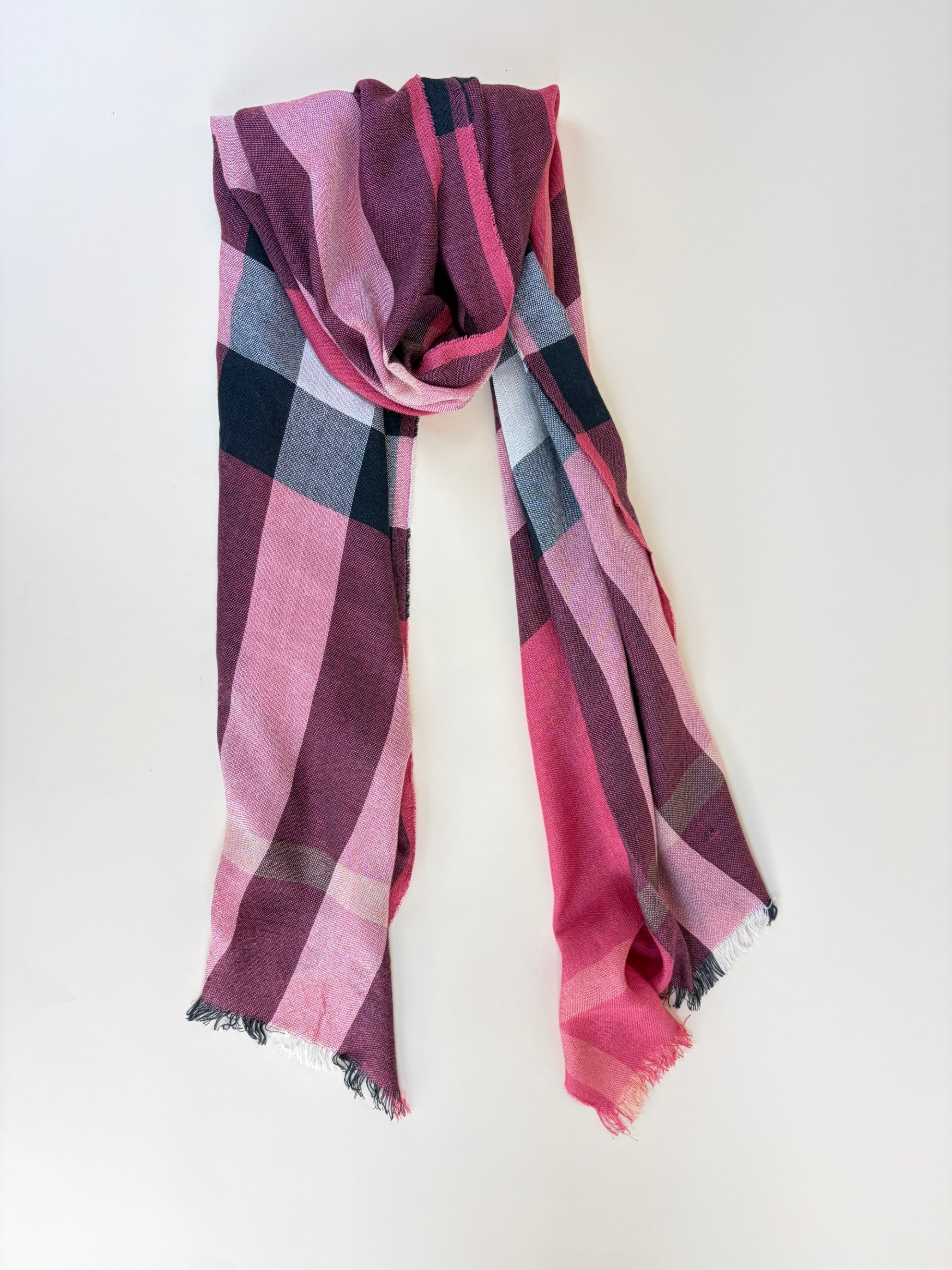 Burberry Multicolor Horseferry Check Cashmere/Silk Scarf