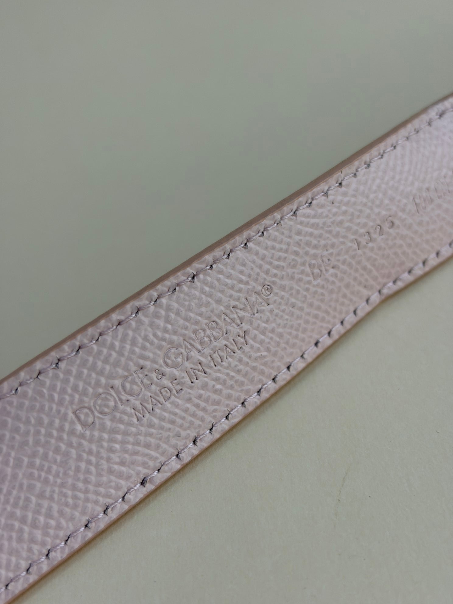 Dolce & Gabbana Pink Lily Print Flower Logo D&G Belt